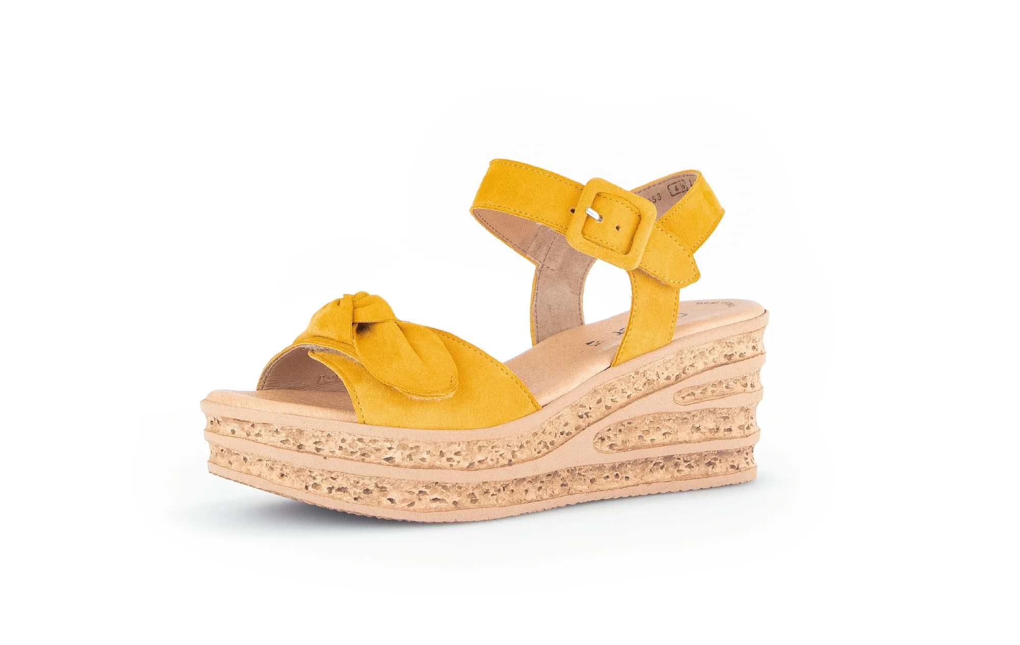 Sandales jaunes en cuir velours - Image 3