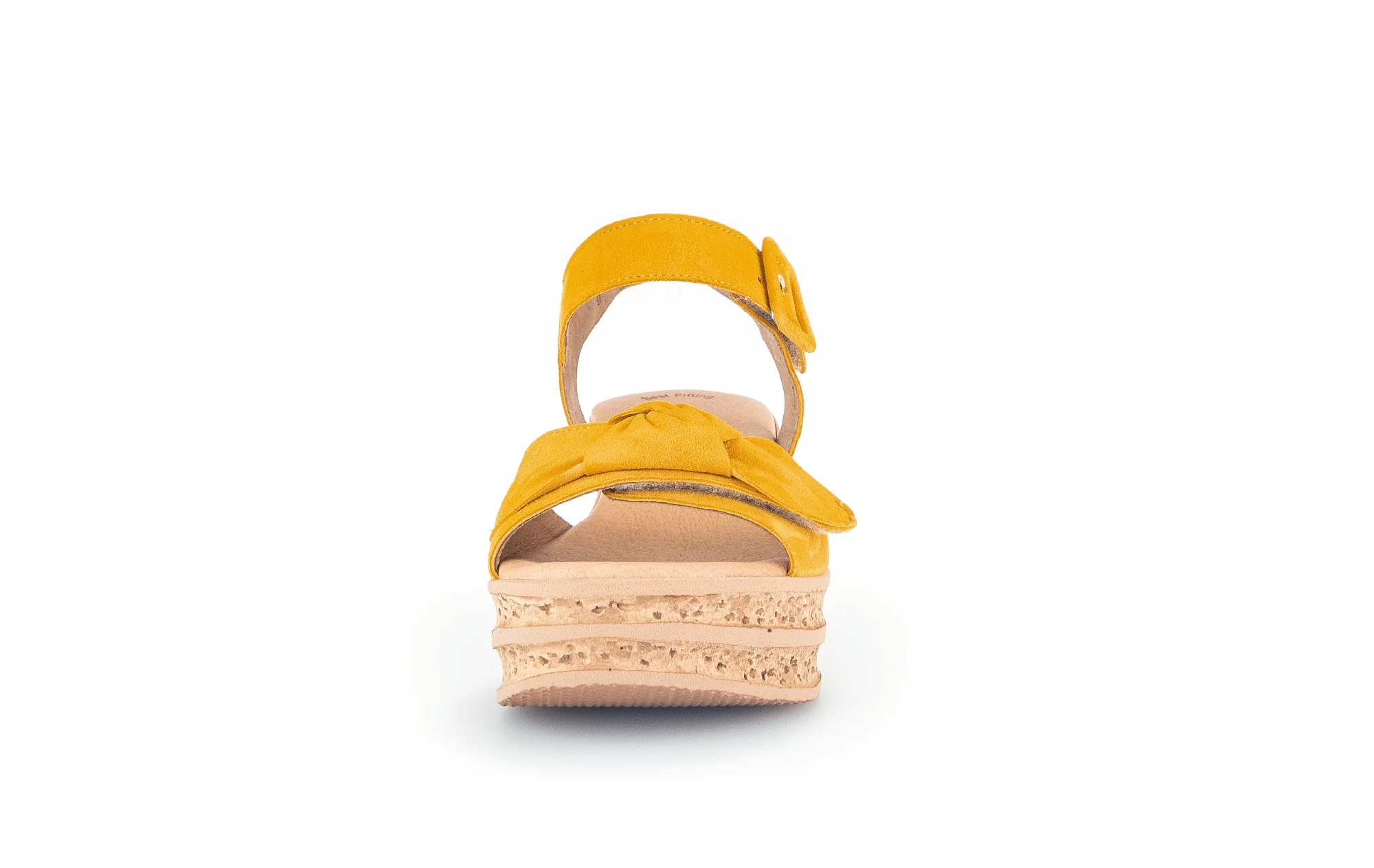 Sandales jaunes en cuir velours - Image 4