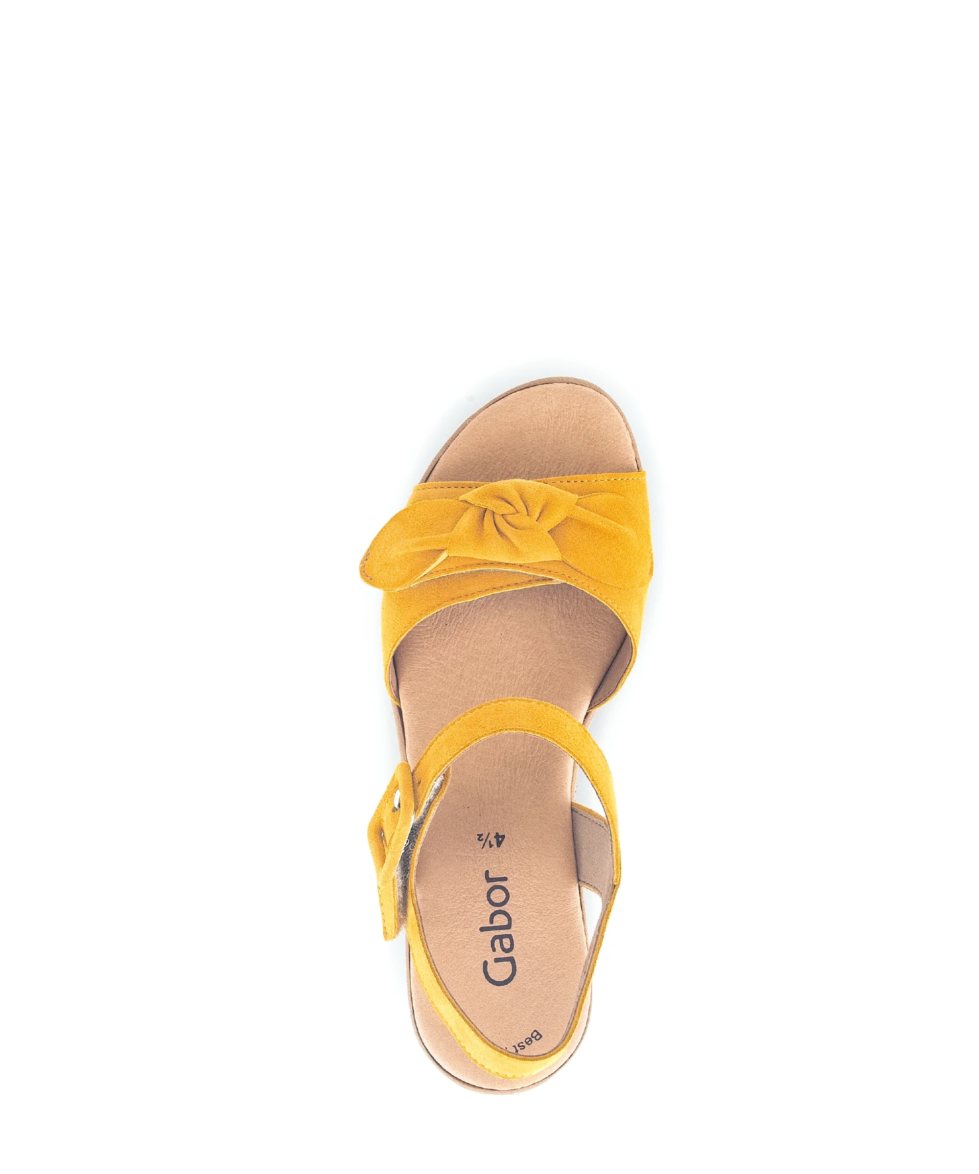 Sandales jaunes en cuir velours - Image 5
