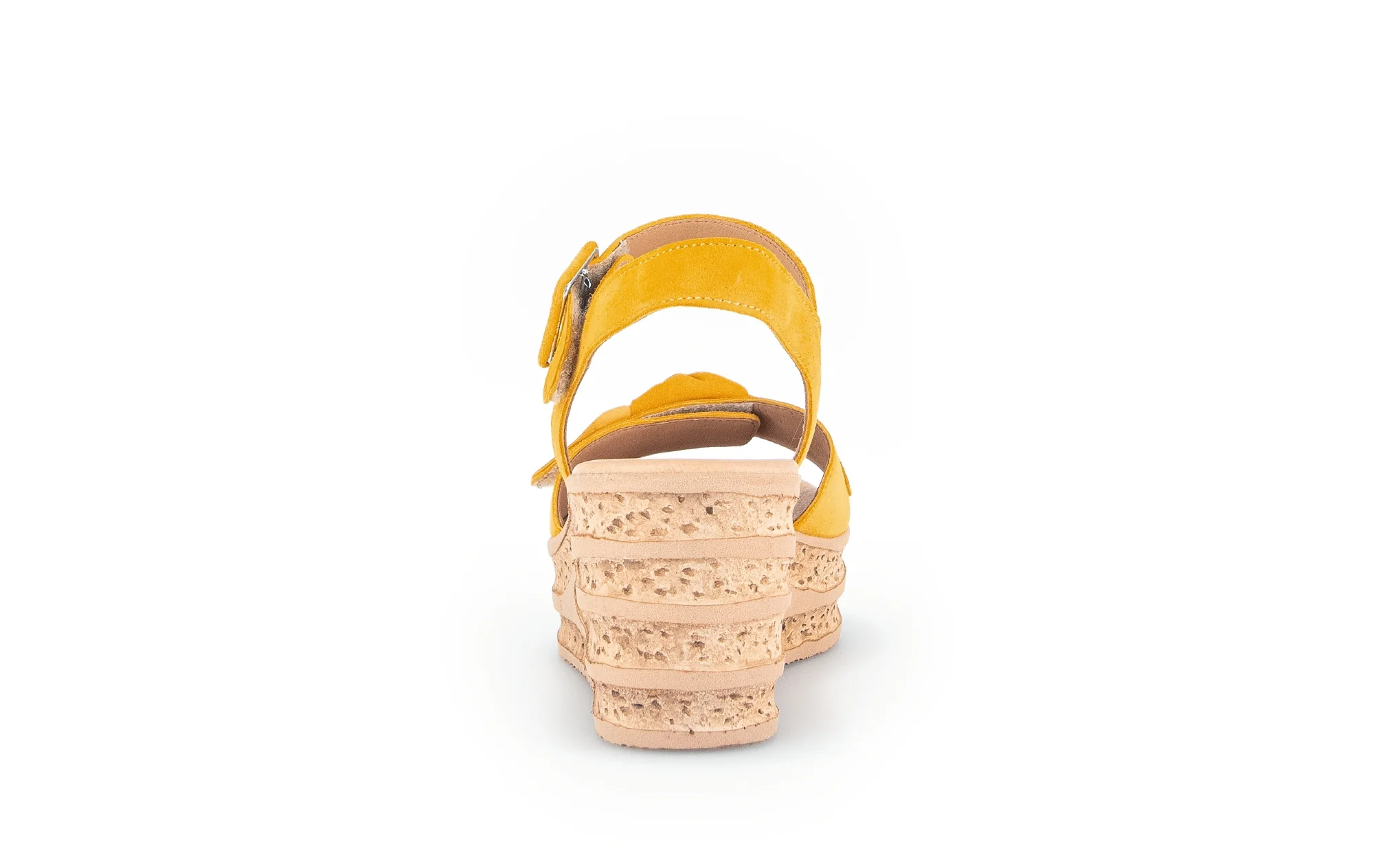 Sandales jaunes en cuir velours - Image 6