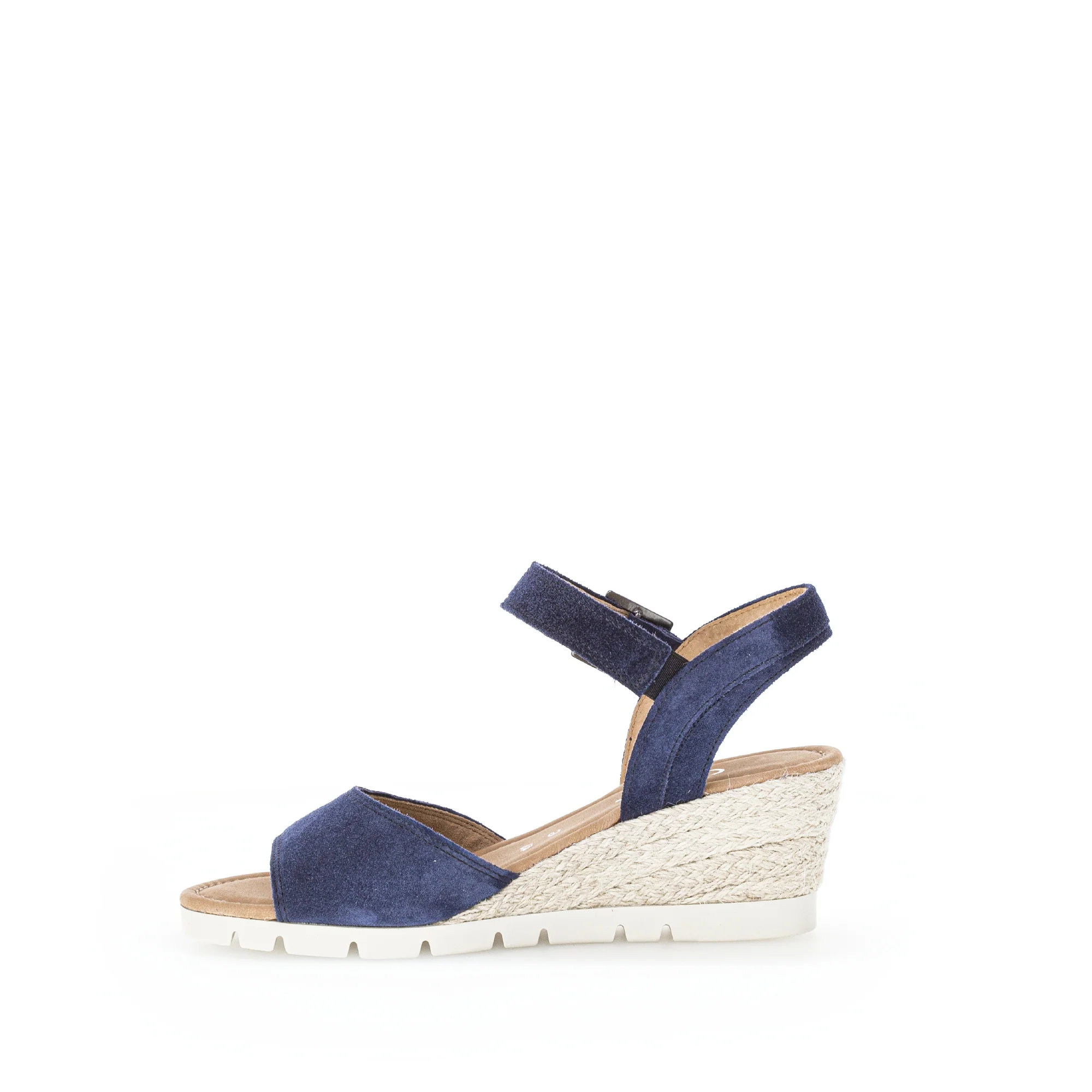 Sandales marine en cuir velours - Image 2
