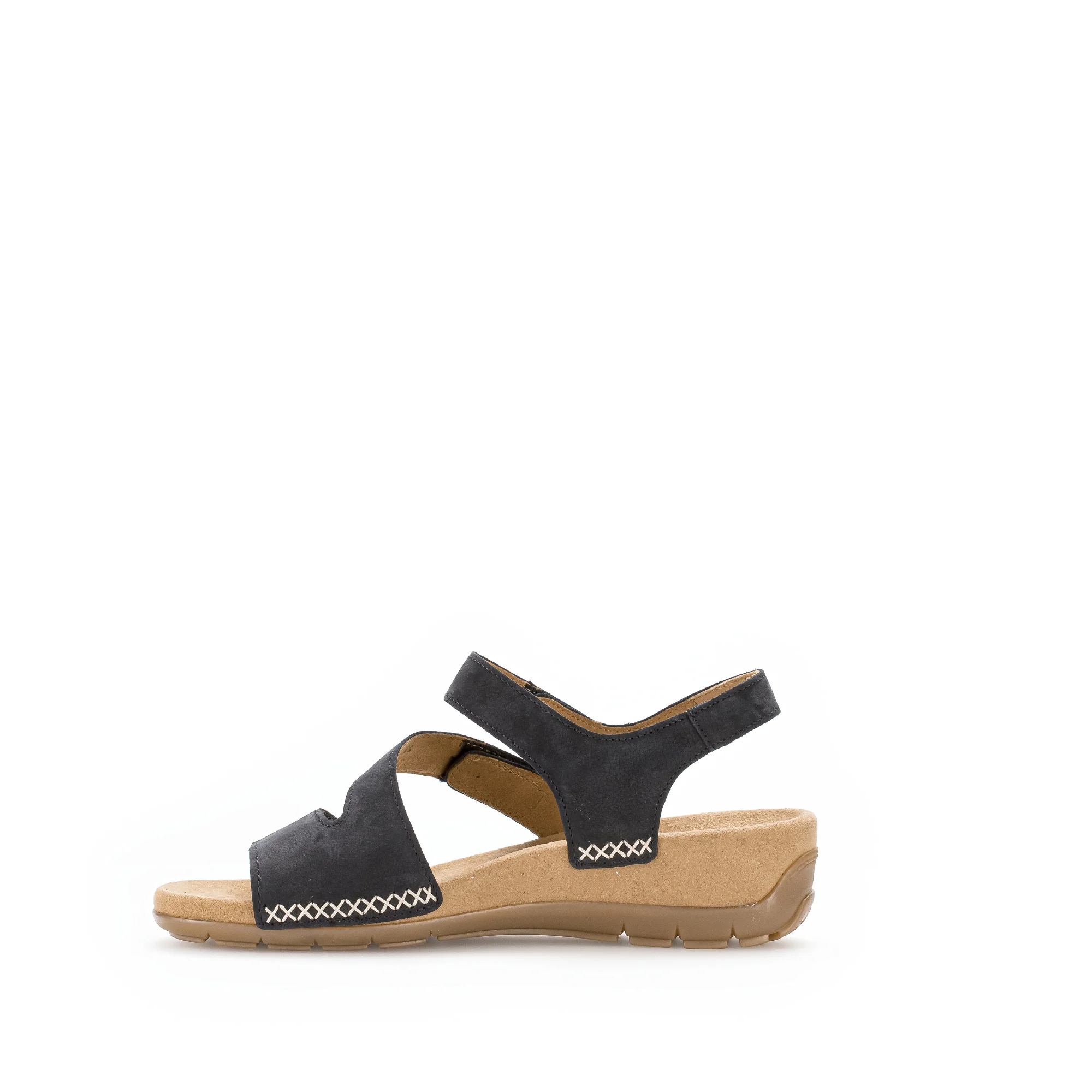 Sandales marine en cuir velours - Image 2