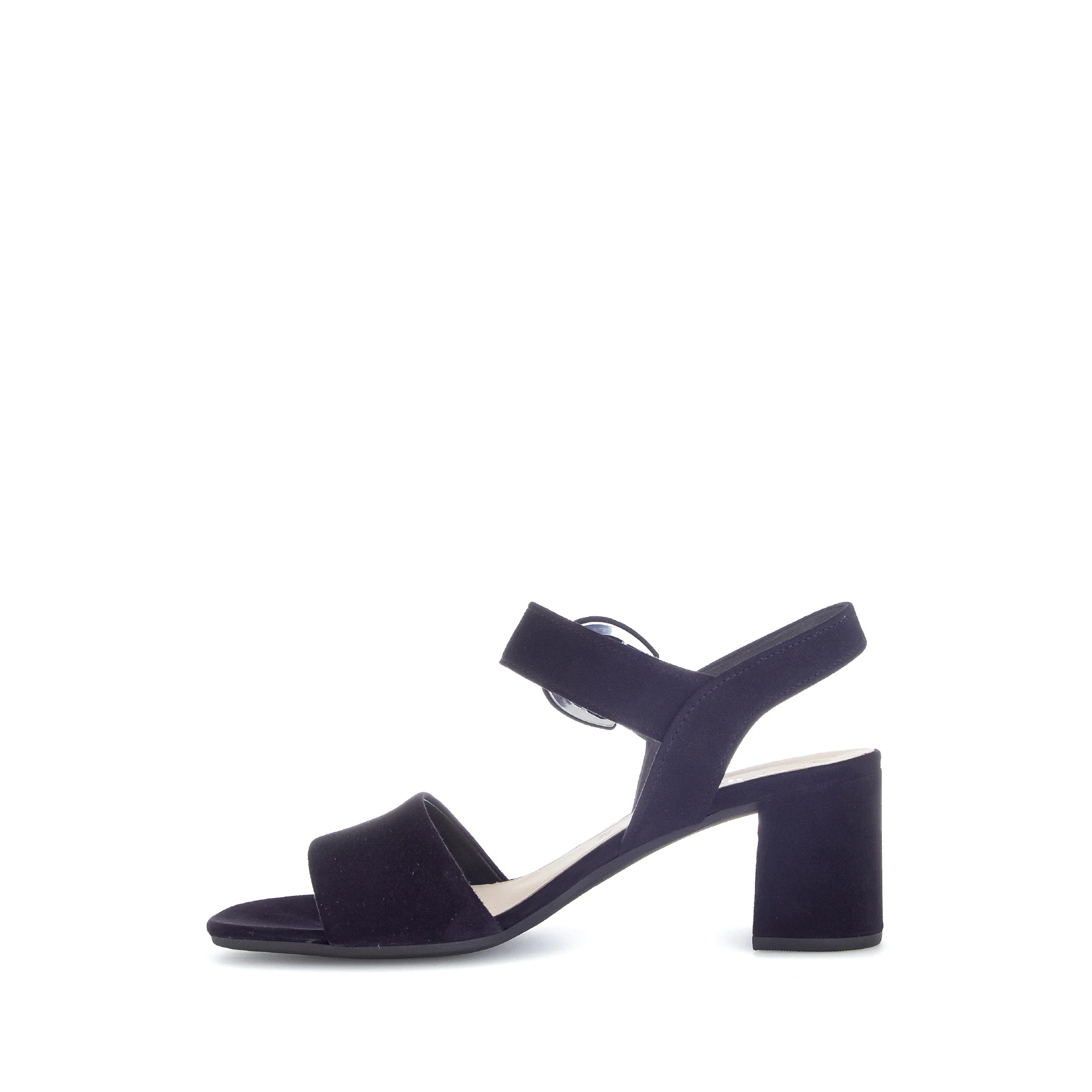 Sandales marine en cuir velours - Image 2