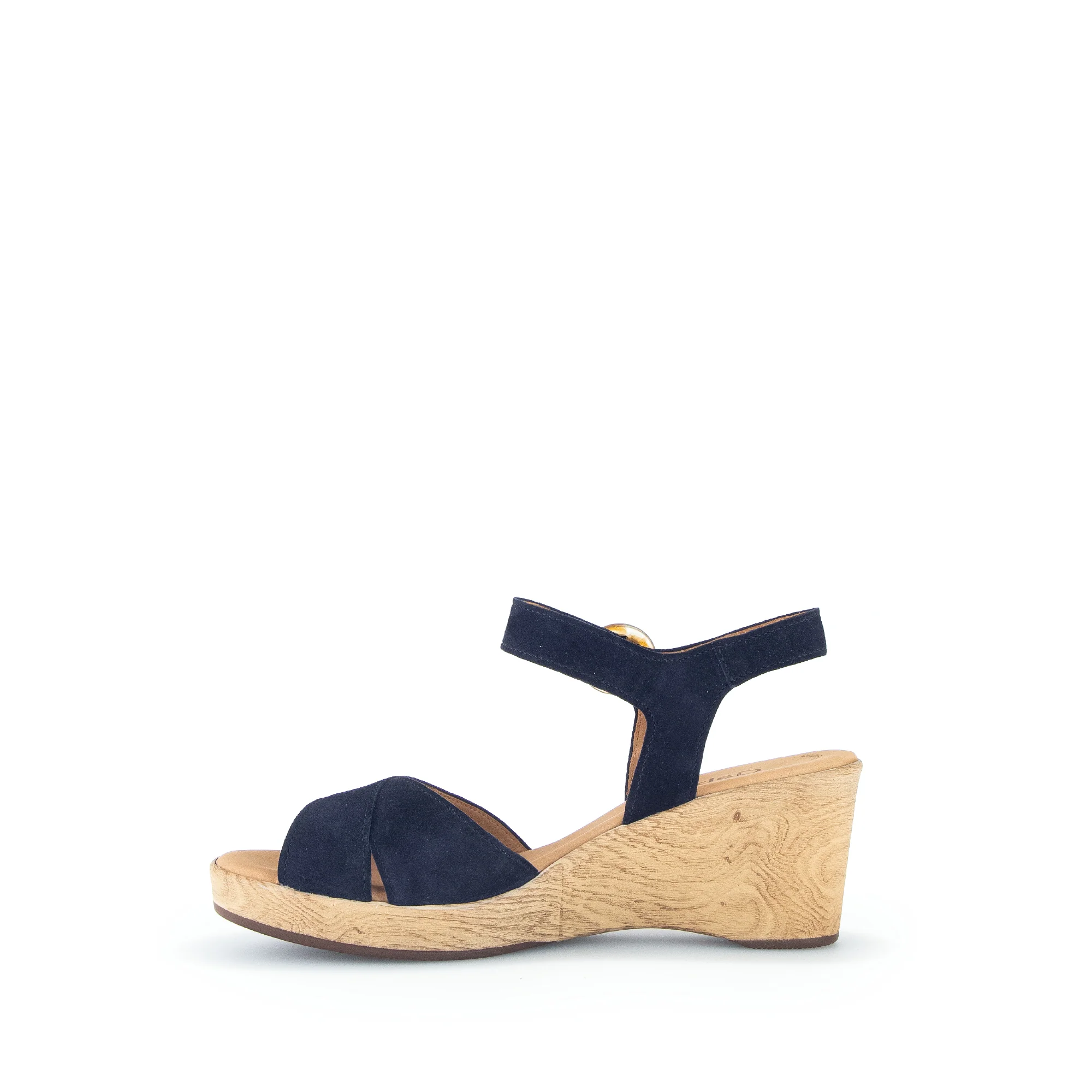 Sandales marine en cuir velours - Image 2