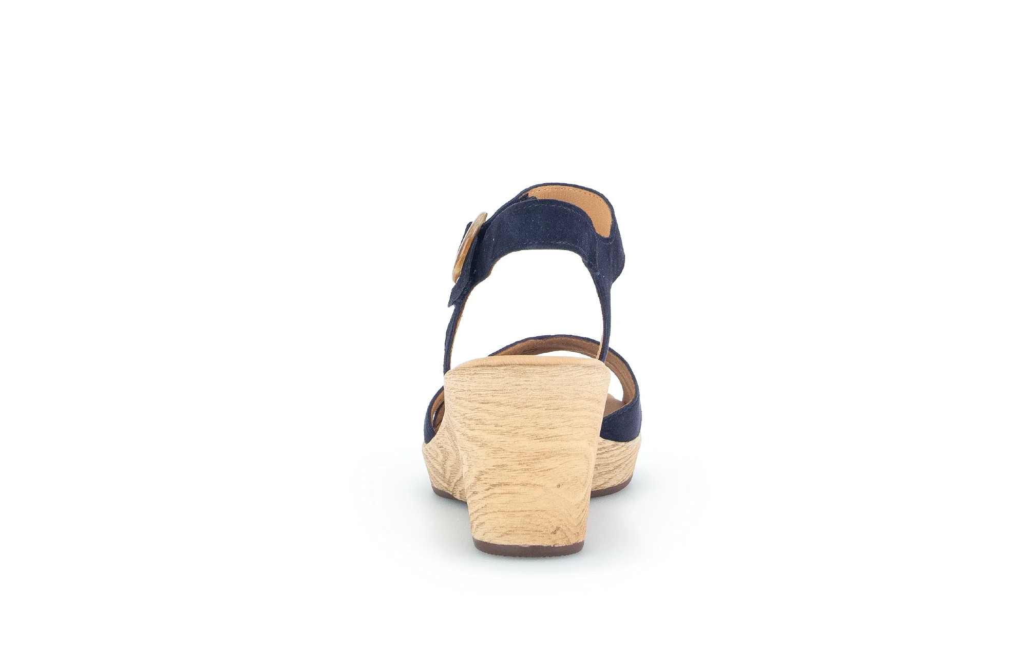 Sandales marine en cuir velours - Image 6