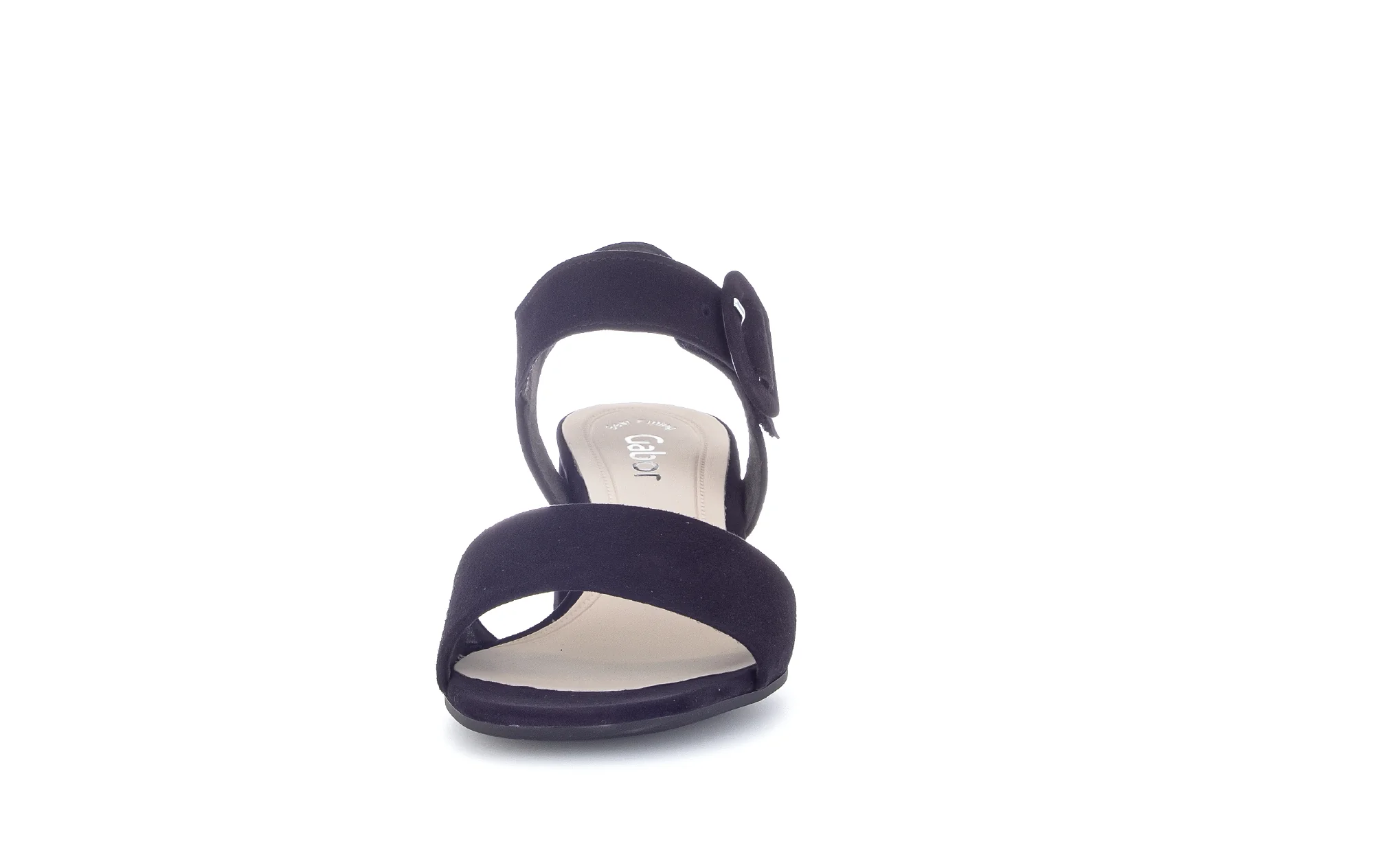 Sandales marine en cuir velours - Image 4
