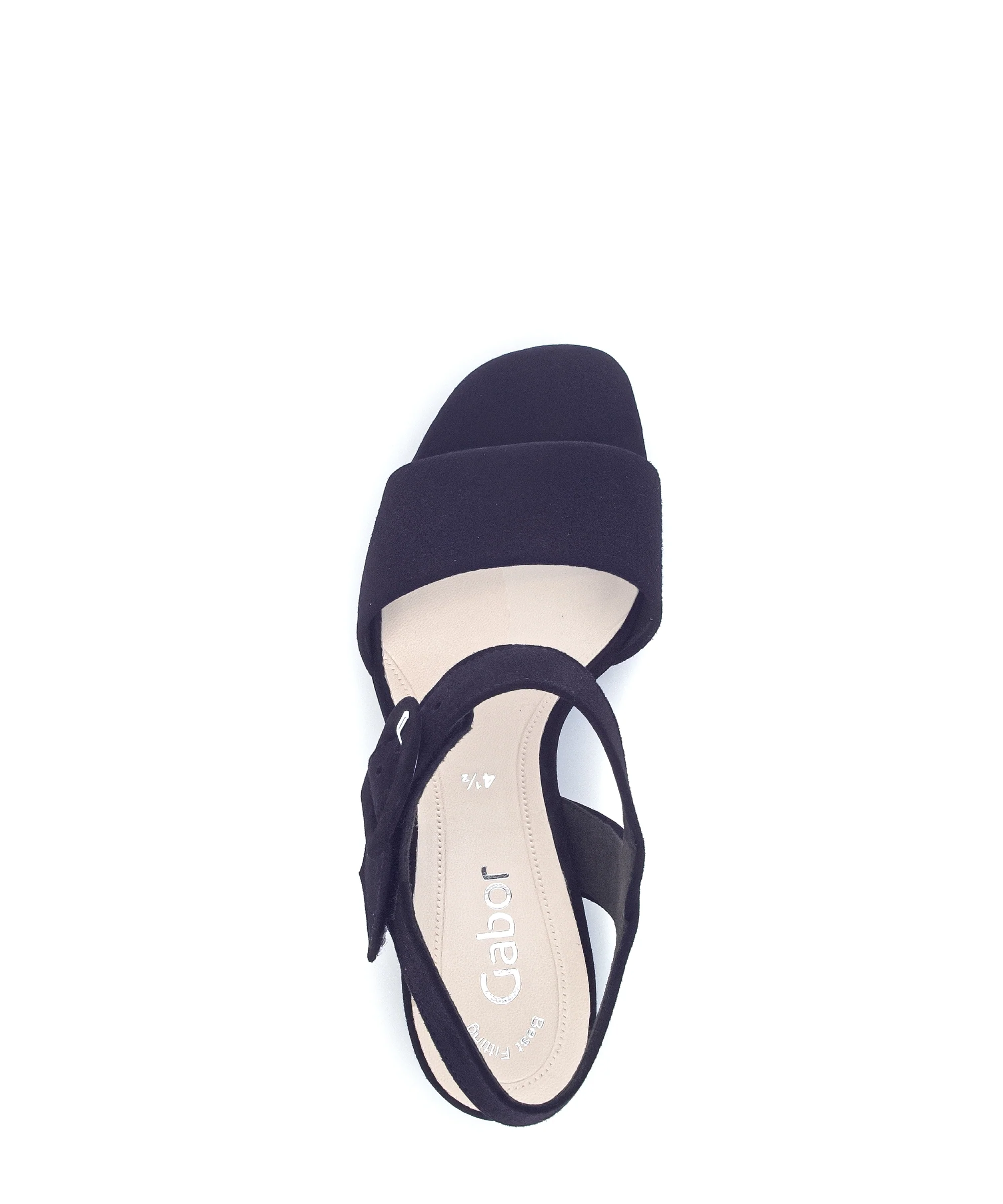 Sandales marine en cuir velours - Image 5