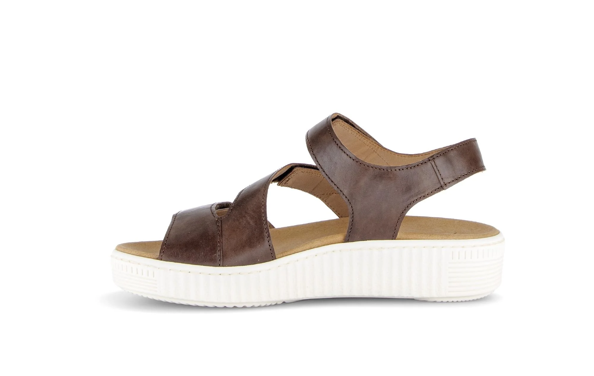 Sandales marron en cuir (semelle amovible) - Image 2