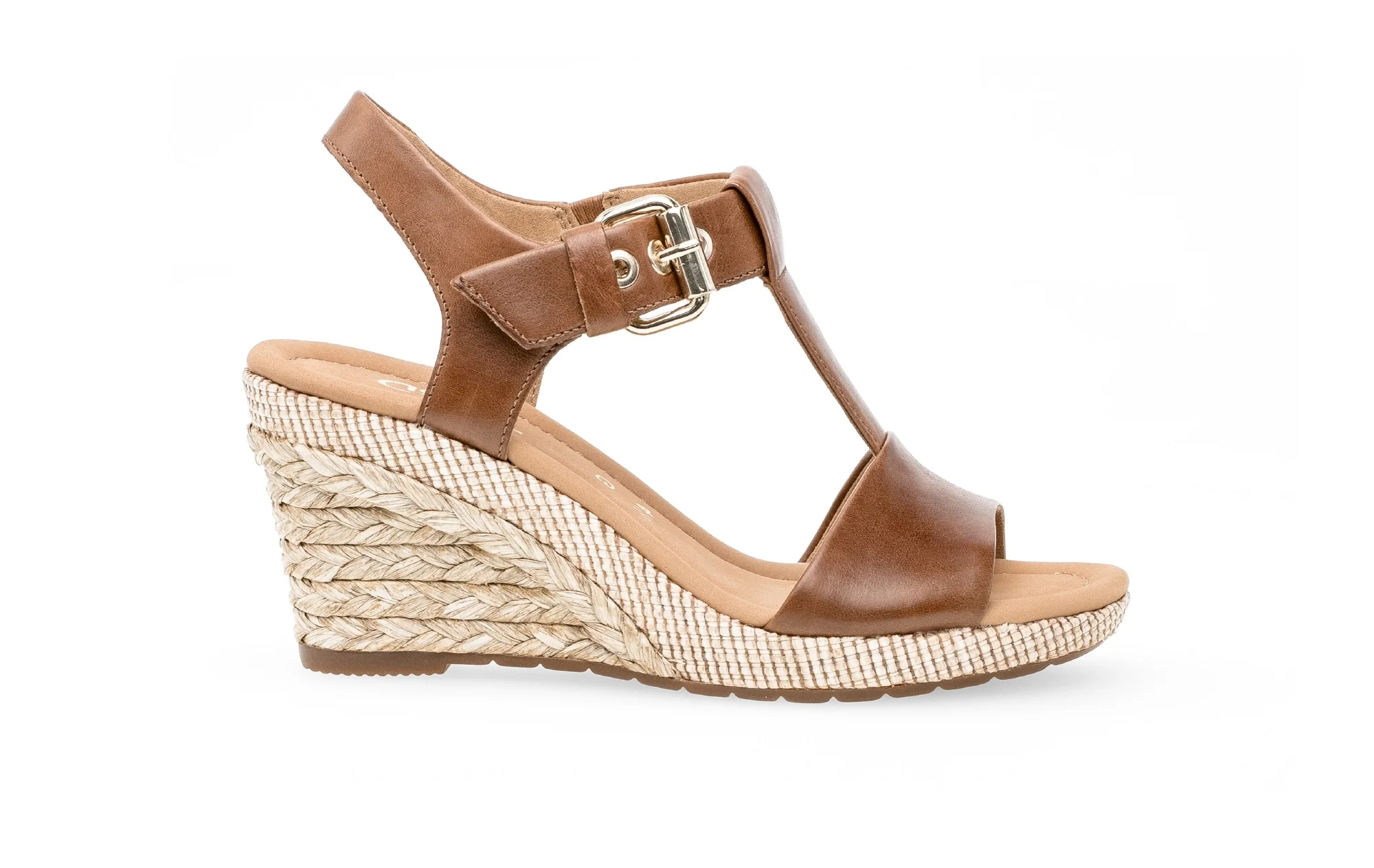 Sandales marron en cuir lisse