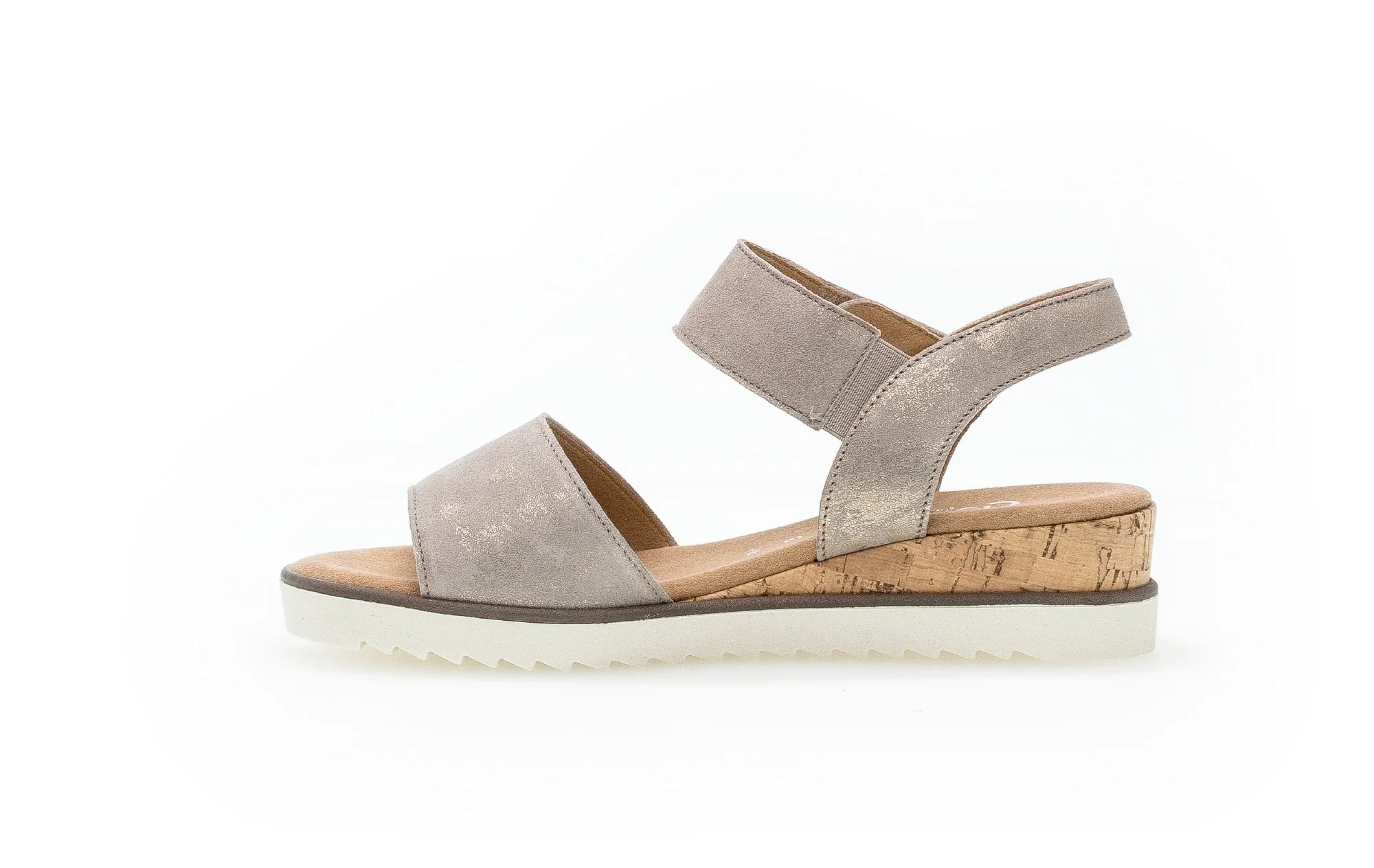 Sandales marron en cuir métallisé - Image 2
