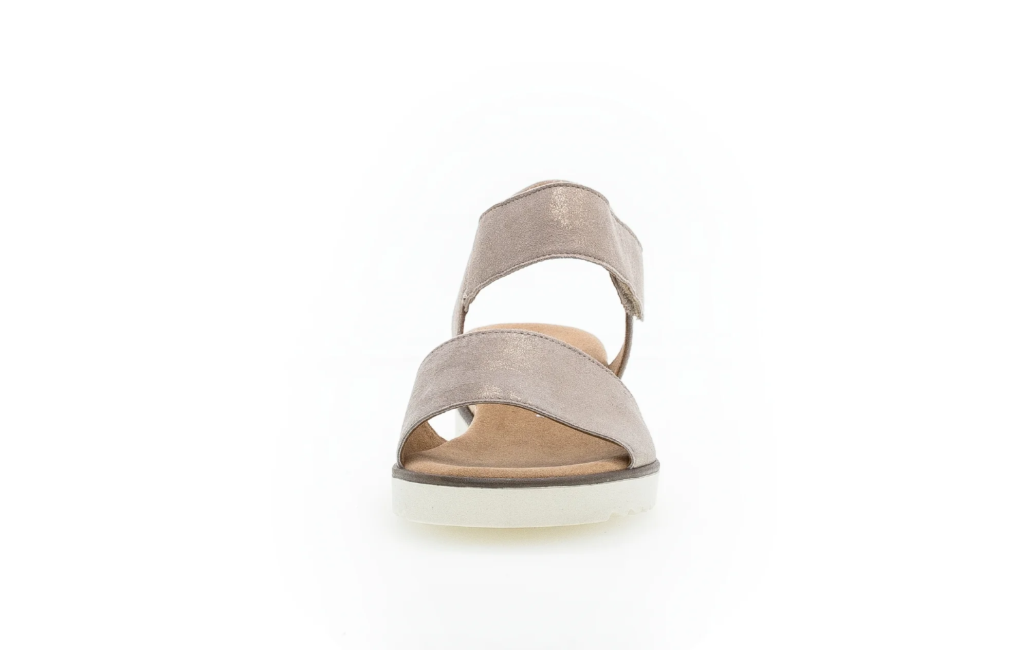Sandales marron en cuir métallisé - Image 5
