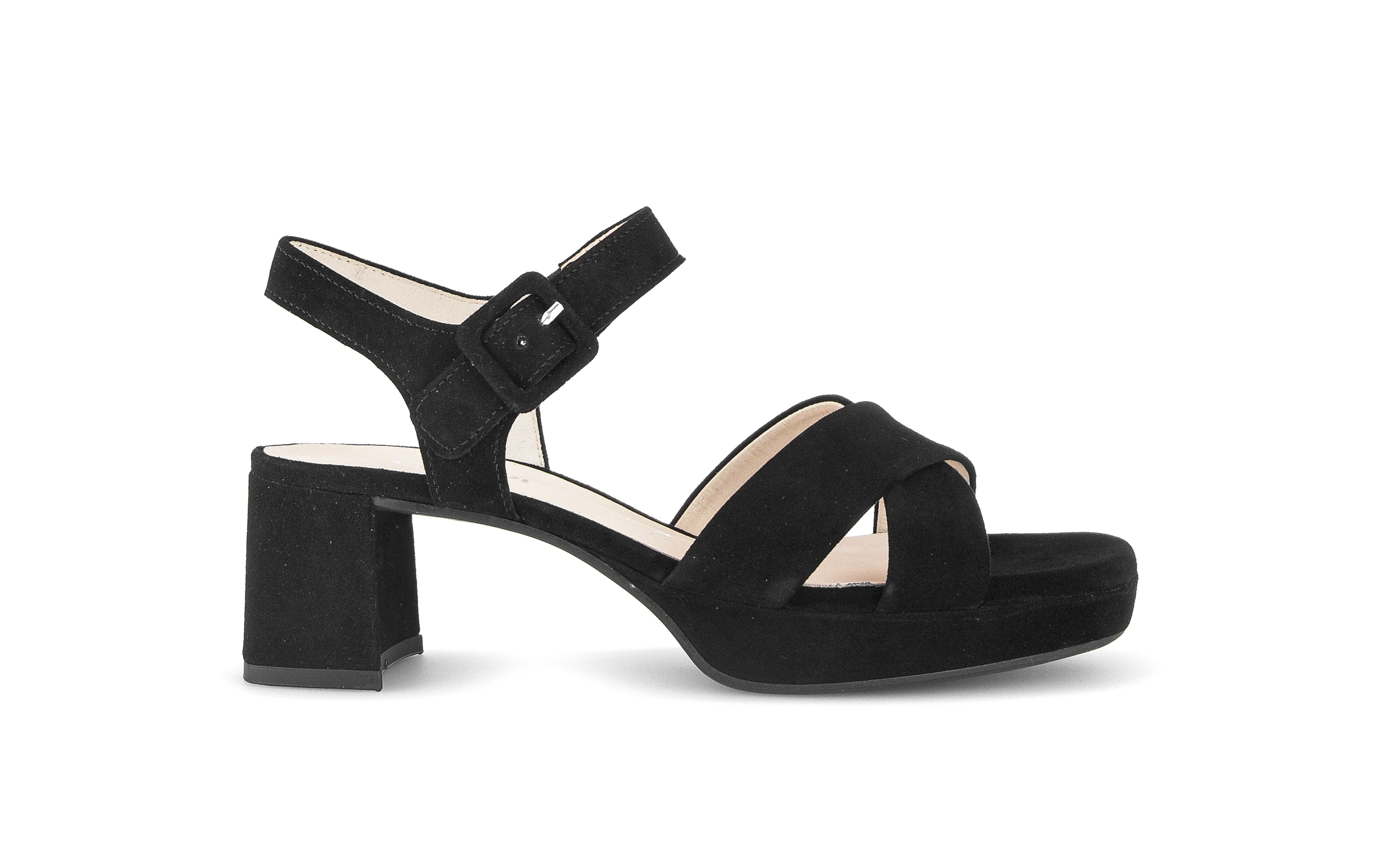 Sandales noires en cuir