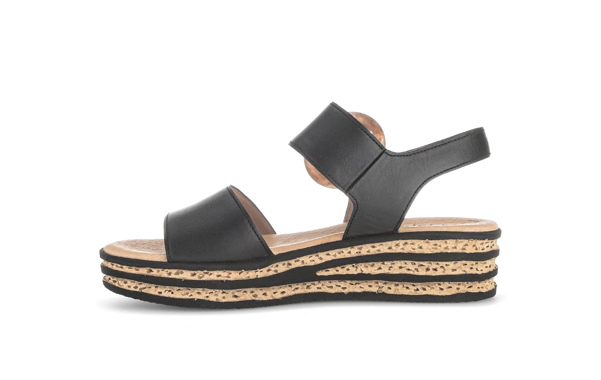 Sandales noires en cuir - Image 2