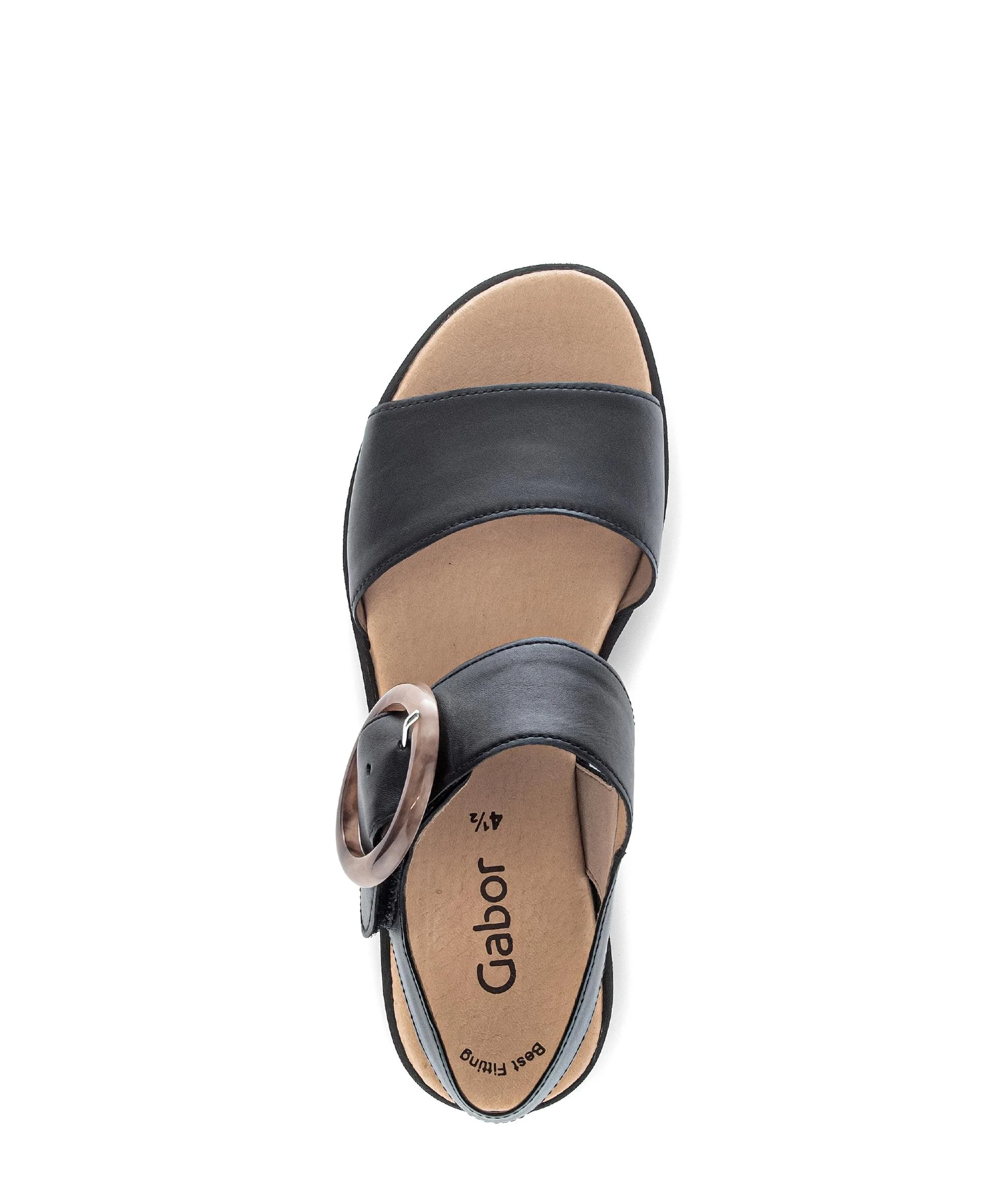 Sandales noires en cuir - Image 3
