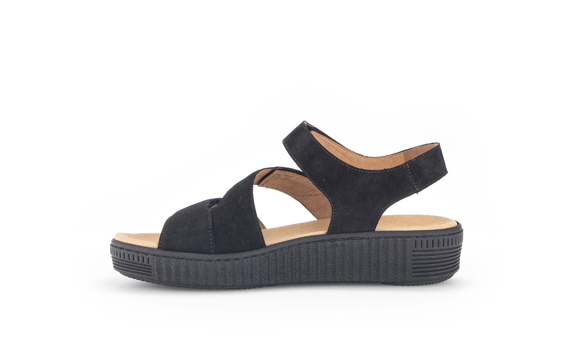 Sandales noires en nubuck (semelles amovibles) - Image 2
