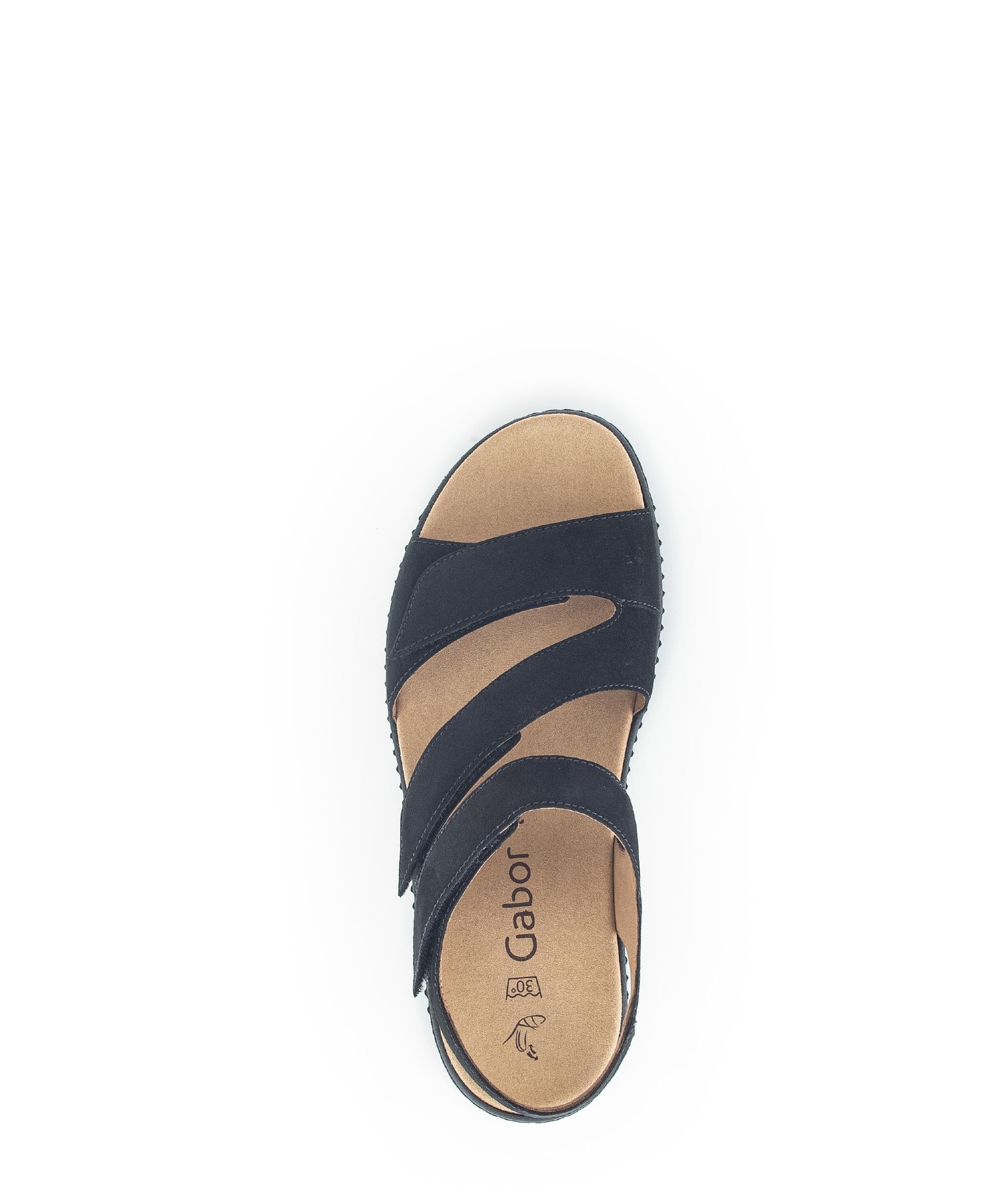 Sandales noires en nubuck (semelles amovibles) - Image 3