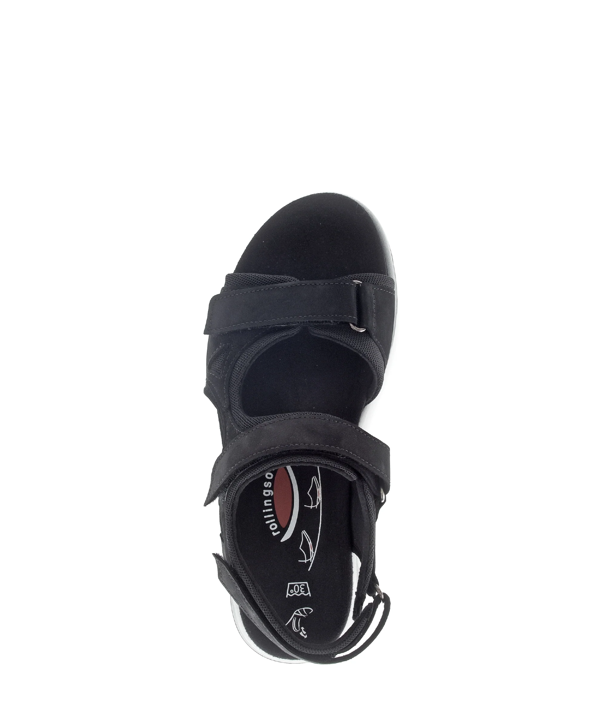 Sandales noires en cuir - Image 3