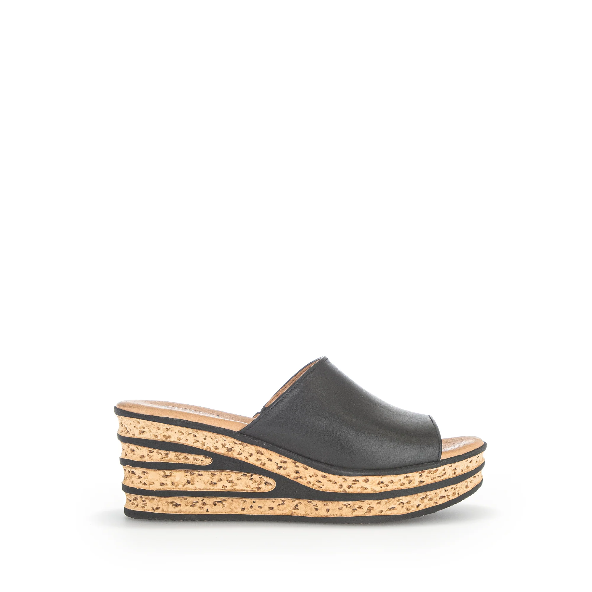 Sandales noires en cuir