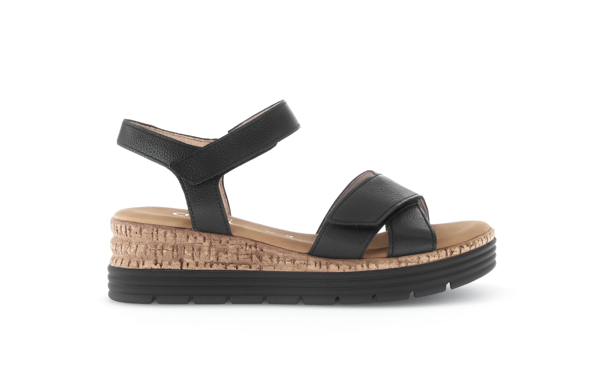 Sandales noires en cuir