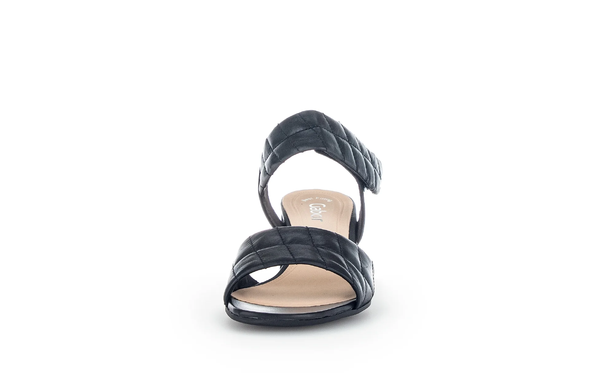 Sandales noires en cuir lisse - Image 3