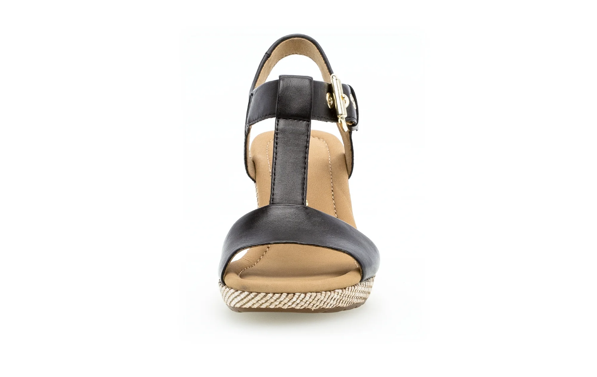 Sandales noires en cuir lisse - Image 5