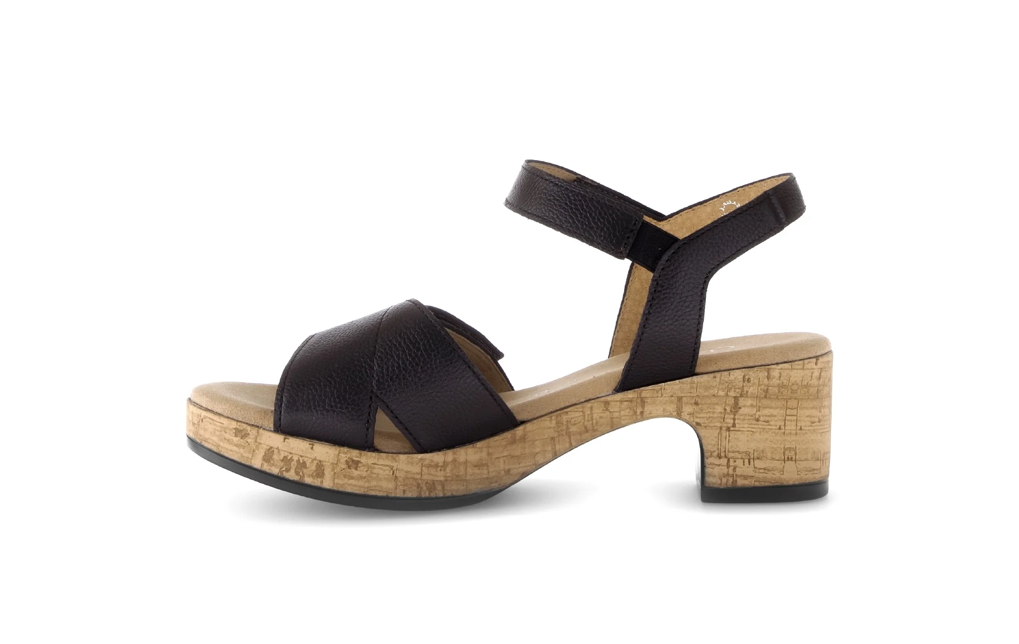 Sandales noires en cuir lisse - Image 2