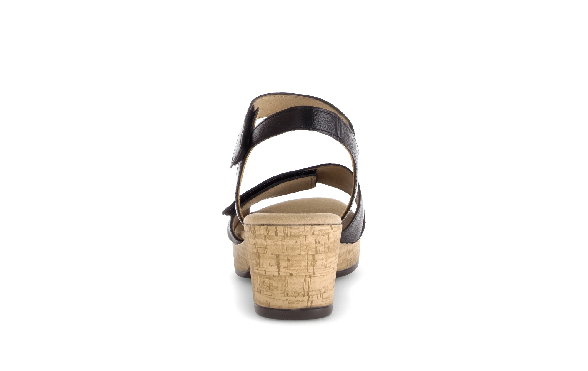 Sandales noires en cuir lisse - Image 4