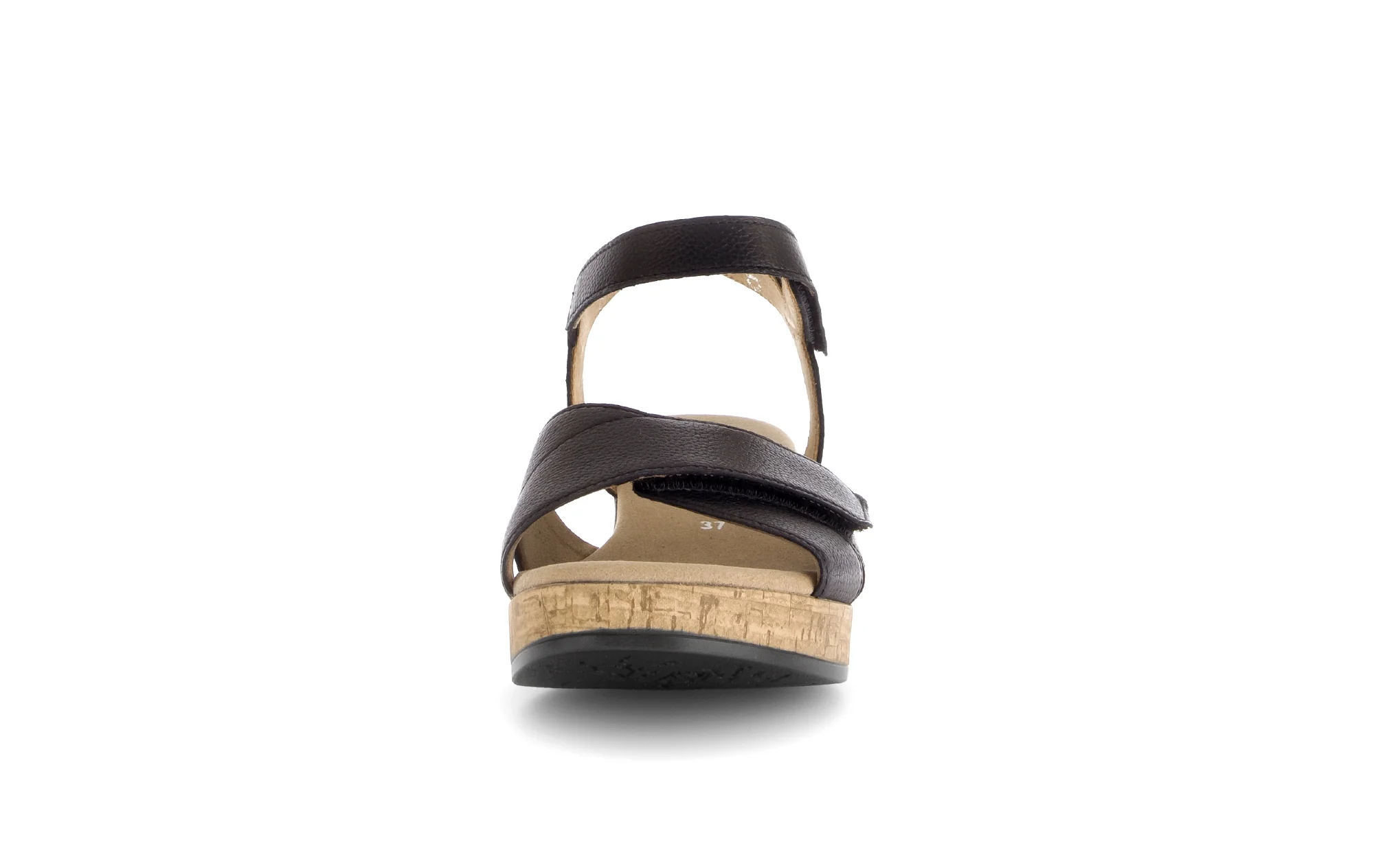 Sandales noires en cuir lisse - Image 5