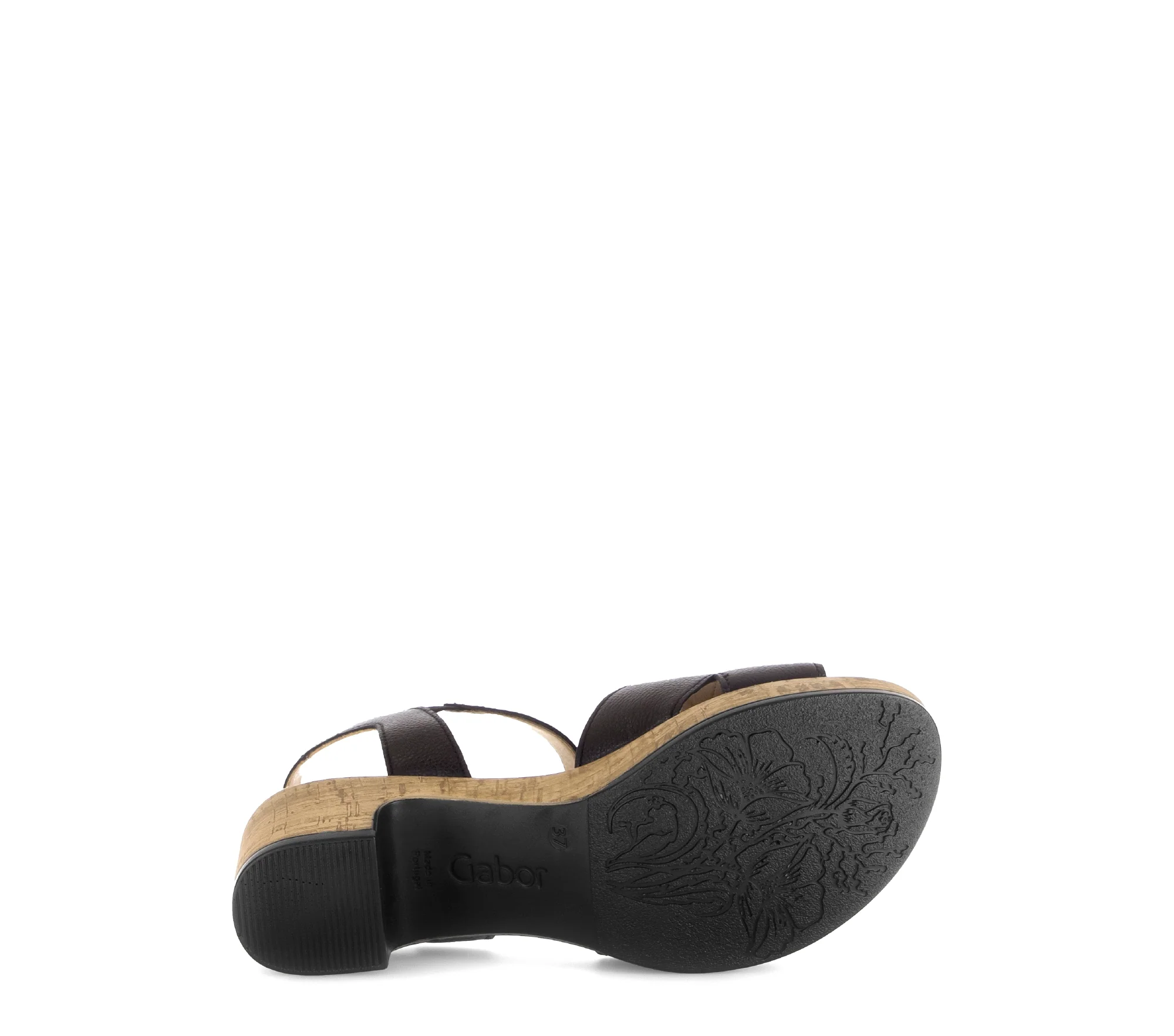 Sandales noires en cuir lisse - Image 6