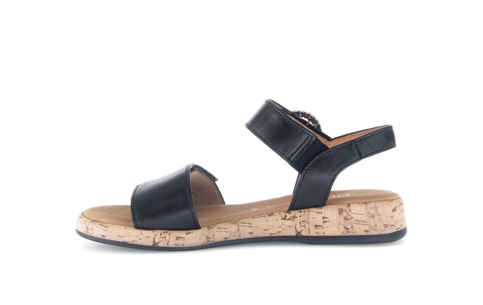 Sandales noires en cuir lisse - Image 2