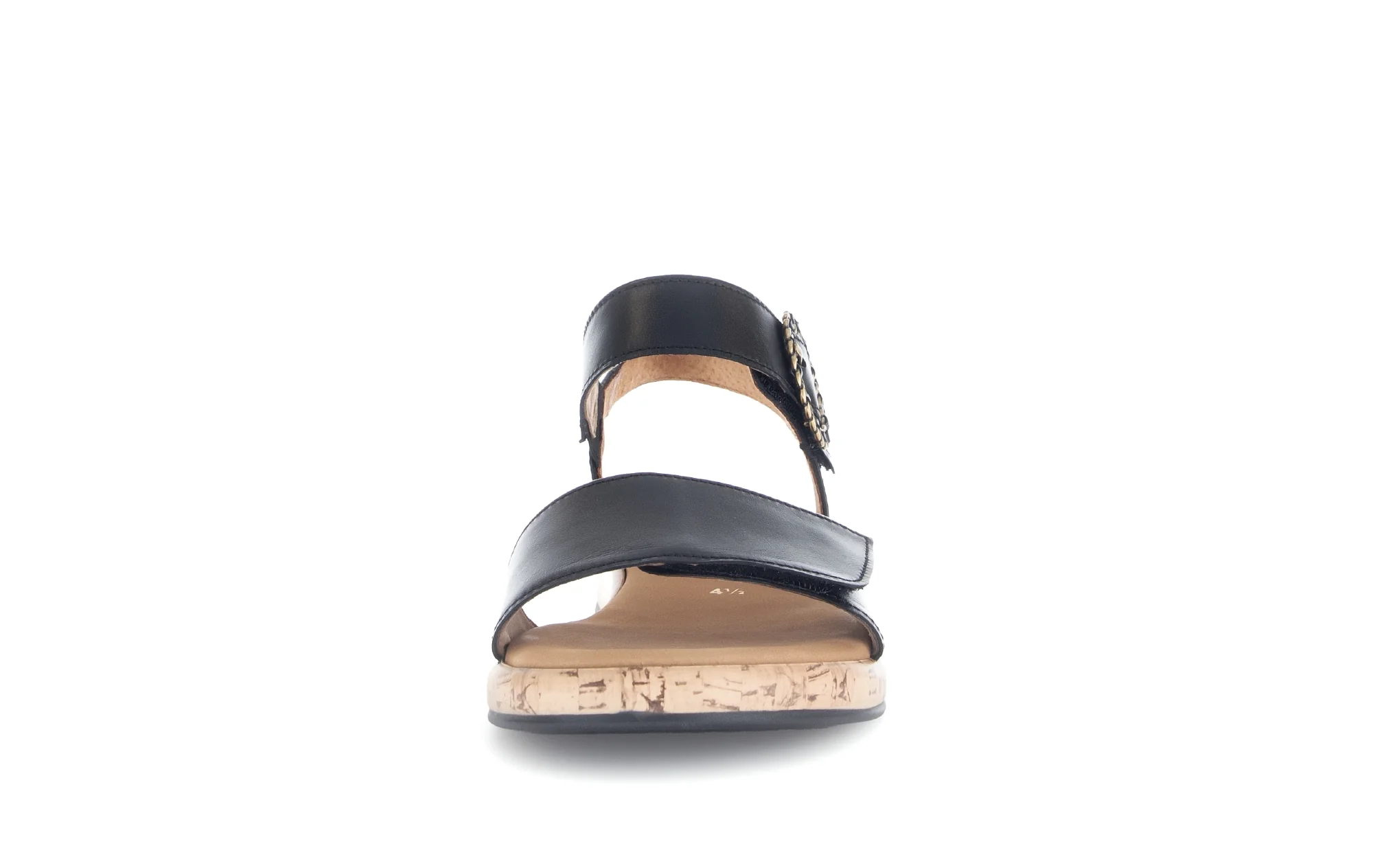 Sandales noires en cuir lisse - Image 5