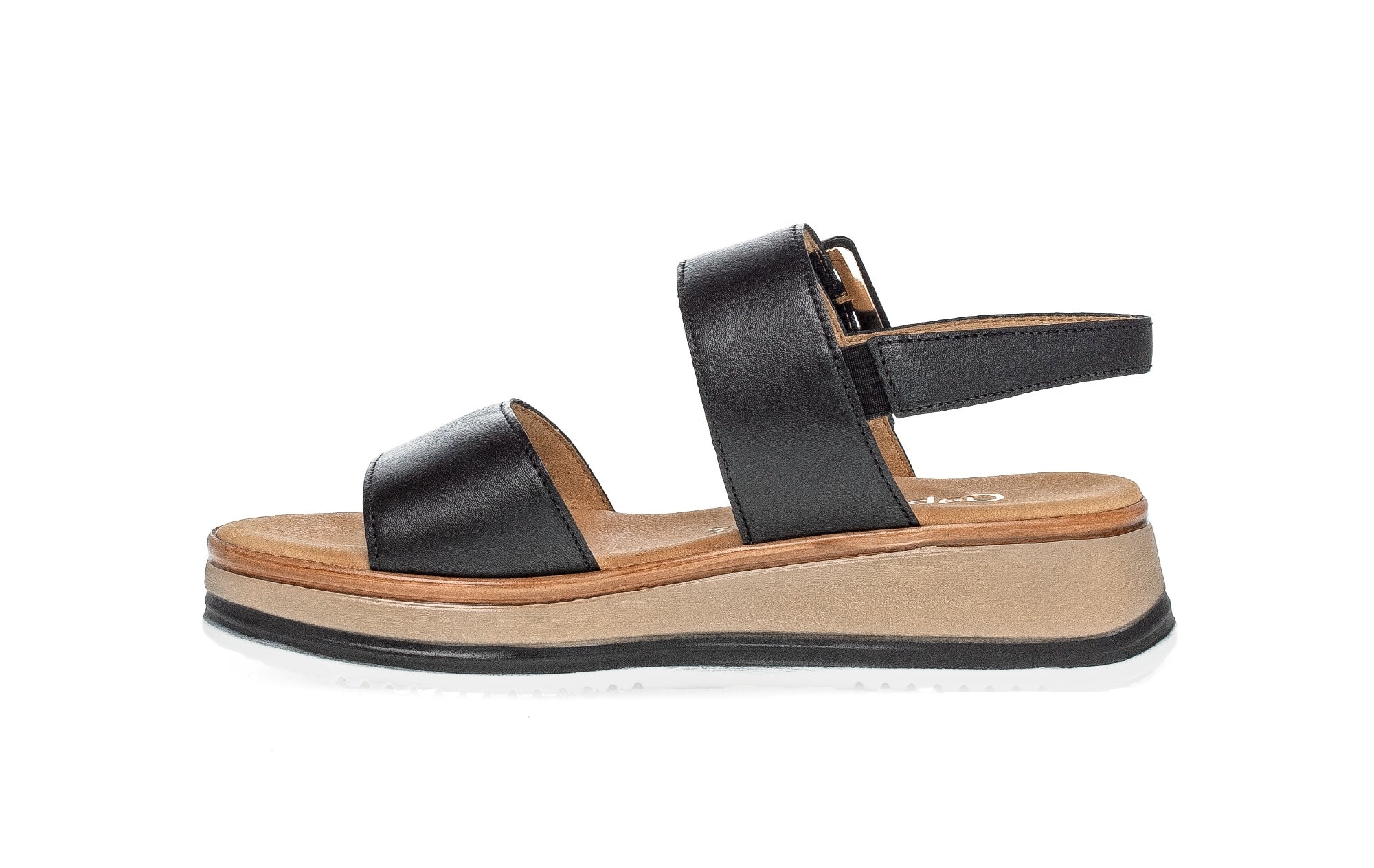 Sandales noires en cuir lisse - Image 2