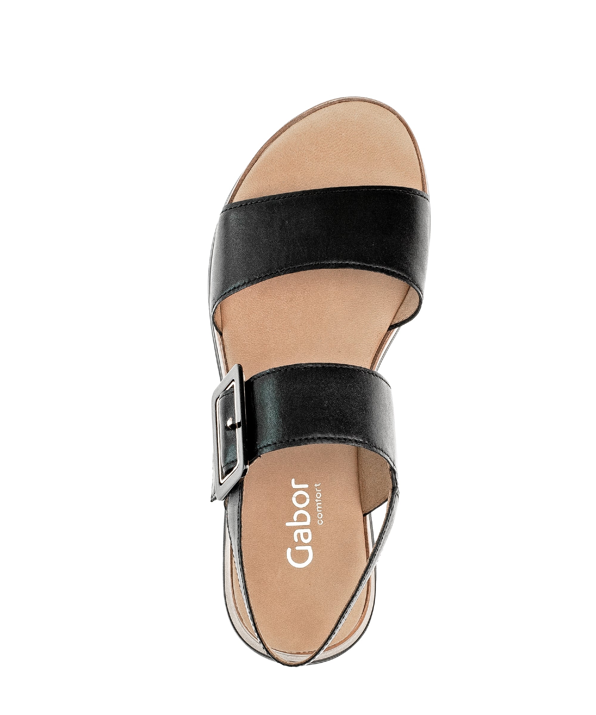 Sandales noires en cuir lisse - Image 3