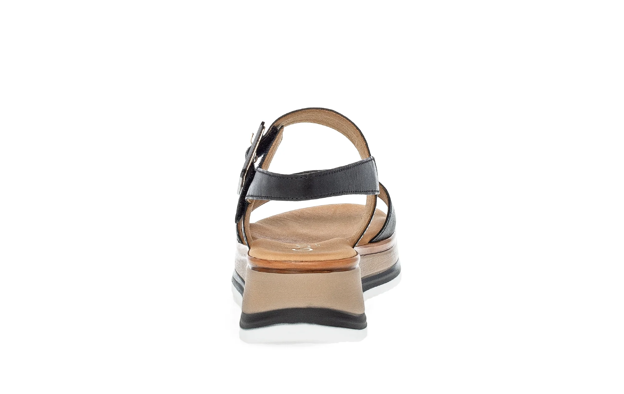 Sandales noires en cuir lisse - Image 4