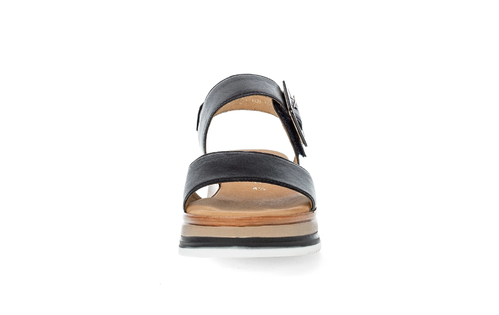Sandales noires en cuir lisse - Image 5