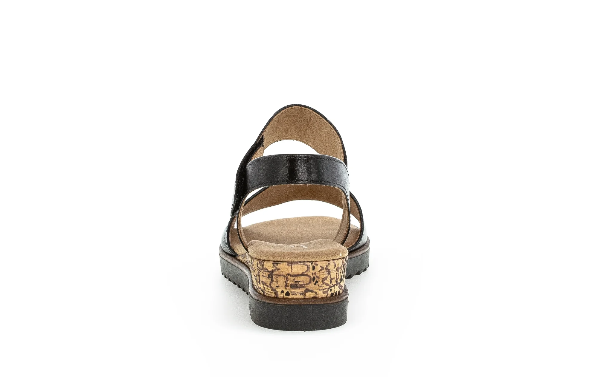 Sandales noires en cuir lisse - Image 4