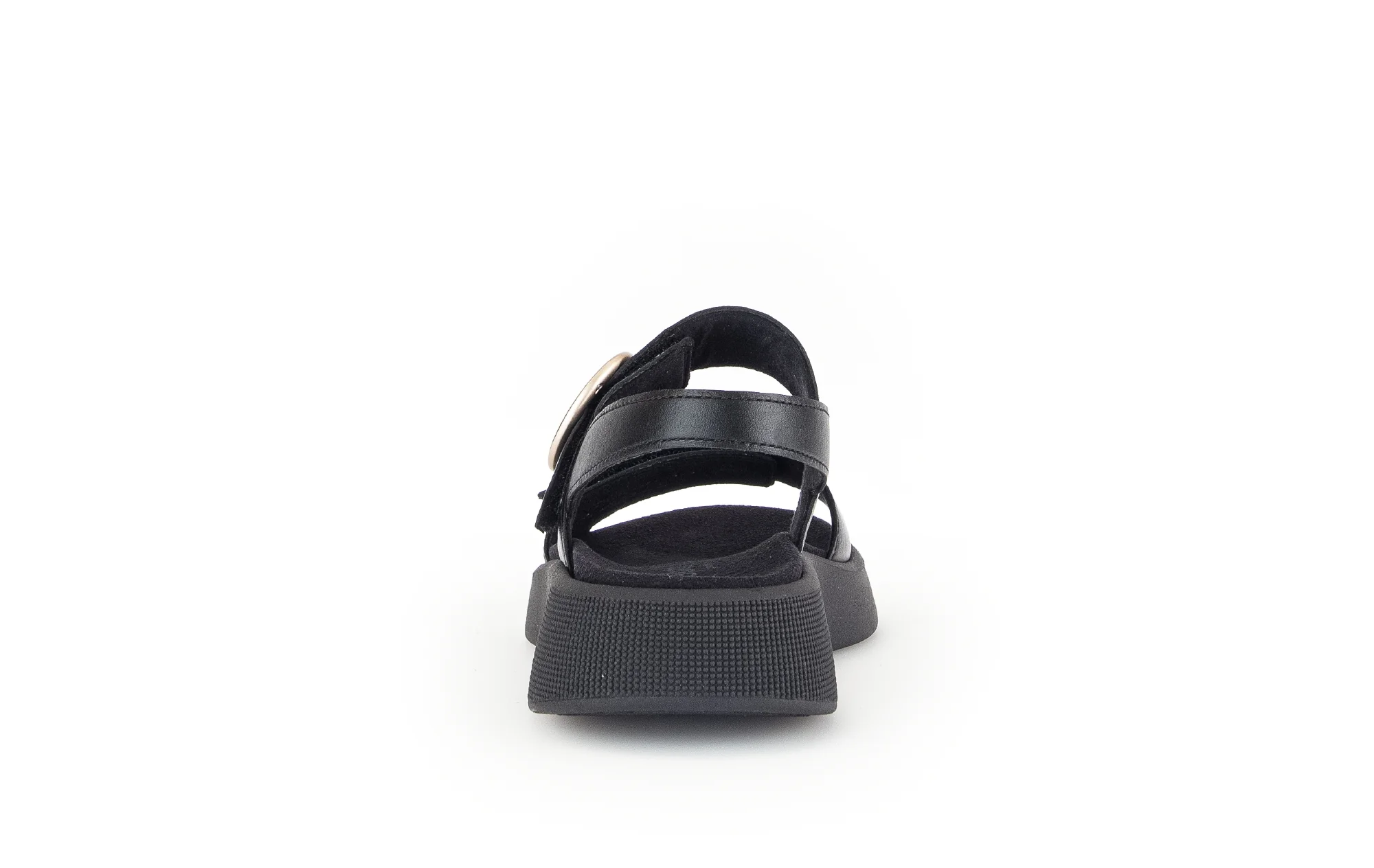 Sandales noires en cuir (semelle amovible) - Image 4