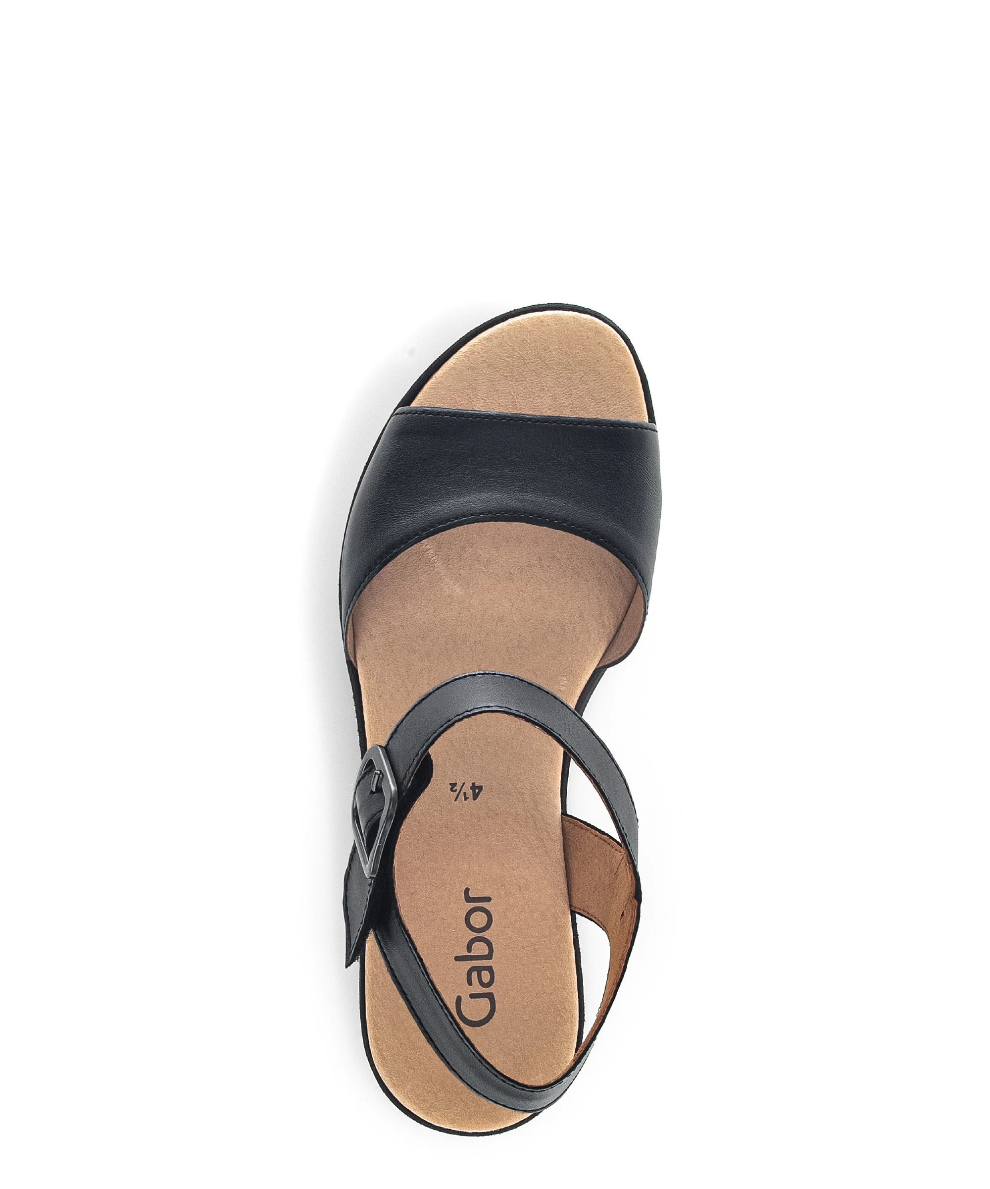 Sandales noires en cuir lisse - Image 3