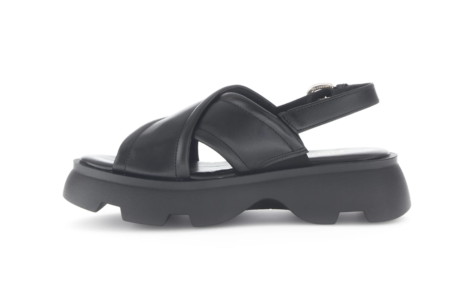 Sandales noires en cuir lisse - Image 2