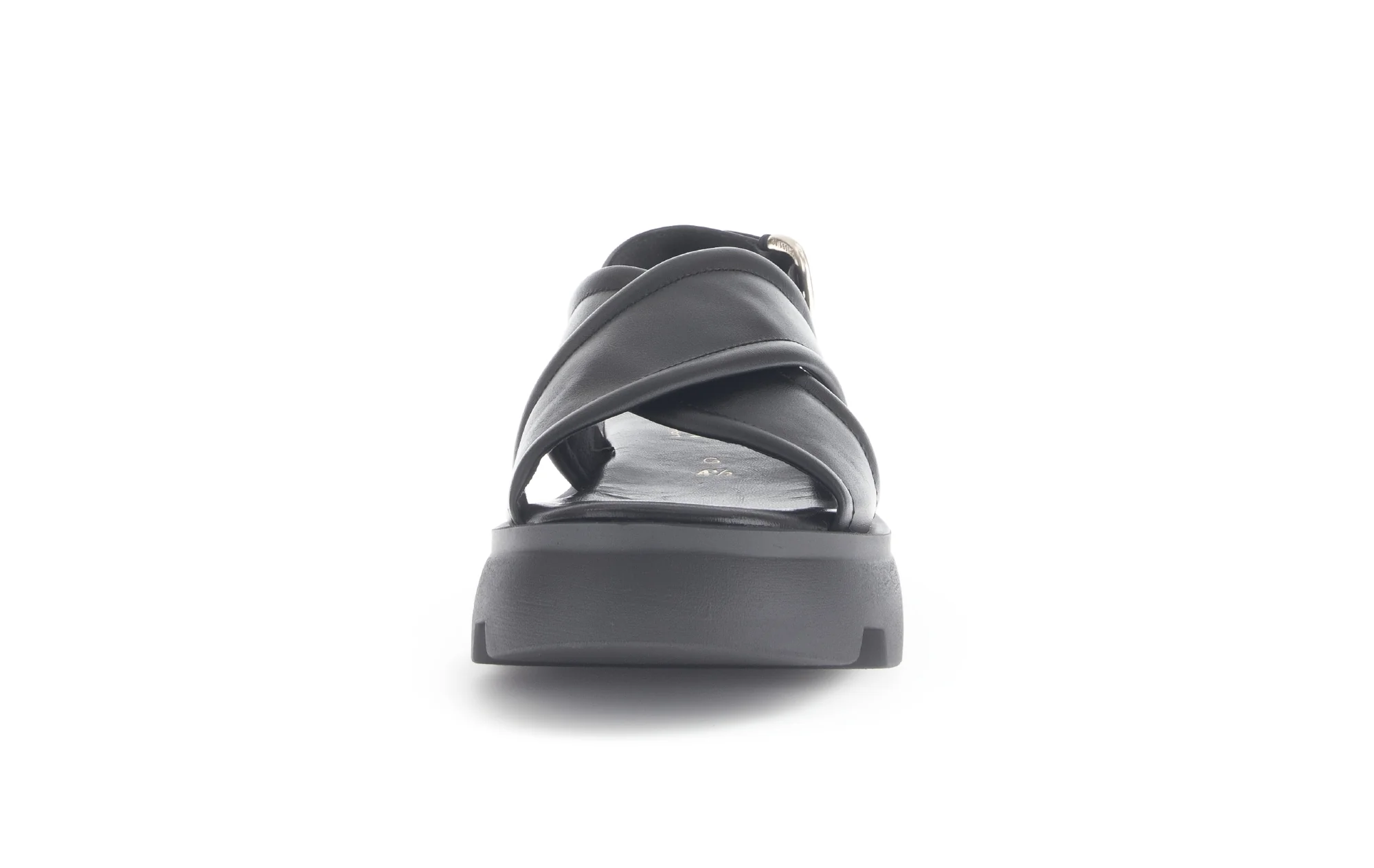 Sandales noires en cuir lisse - Image 5