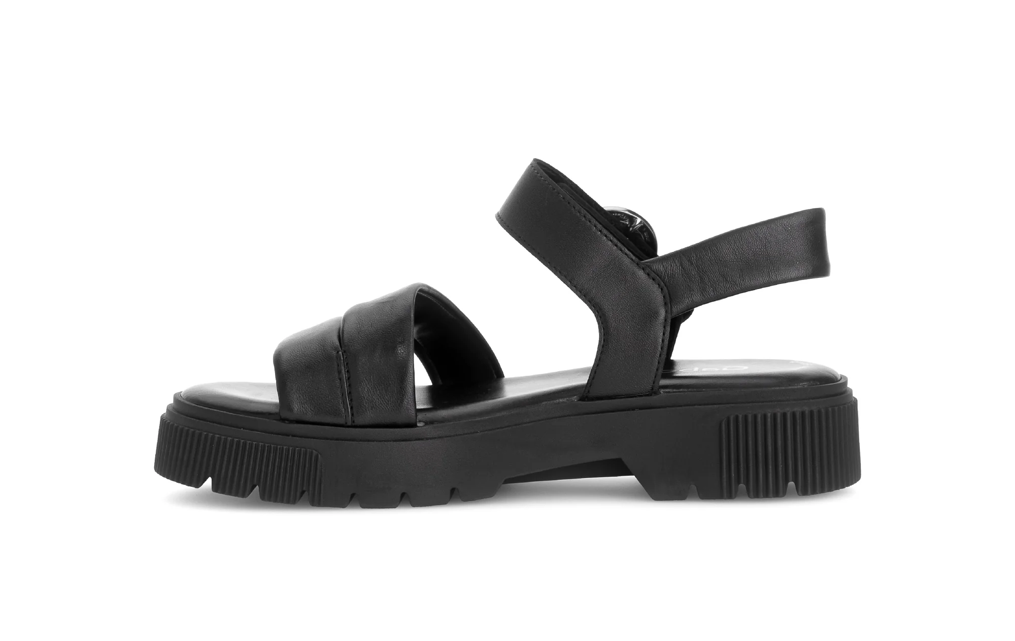 Sandales noires en cuir lisse - Image 2