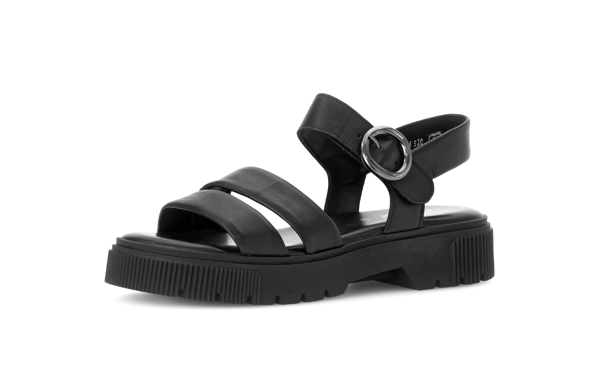 Sandales noires en cuir lisse - Image 6