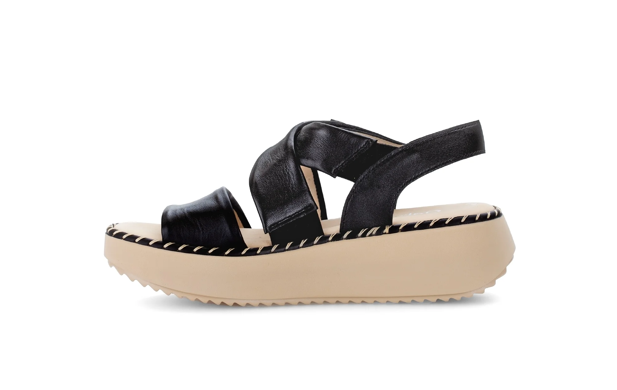 Sandales noires en cuir lisse - Image 2