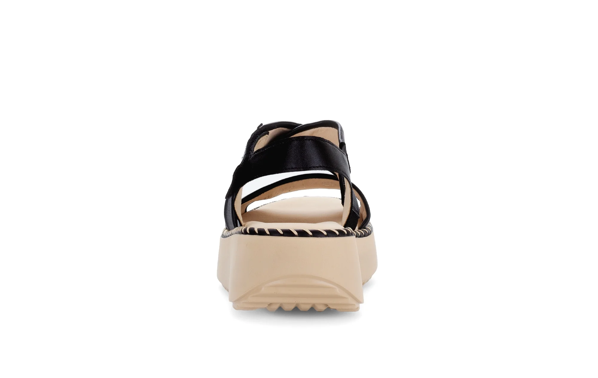 Sandales noires en cuir lisse - Image 4
