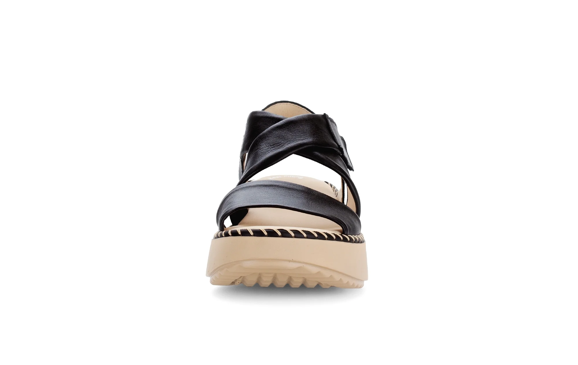 Sandales noires en cuir lisse - Image 5