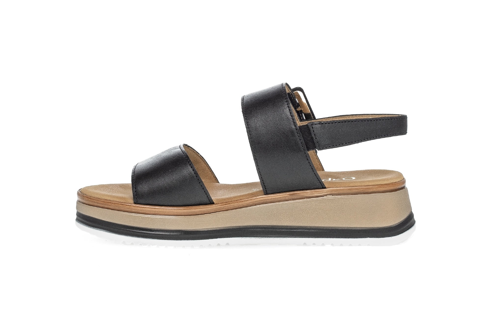 Sandales noires en cuir lisse - Image 2