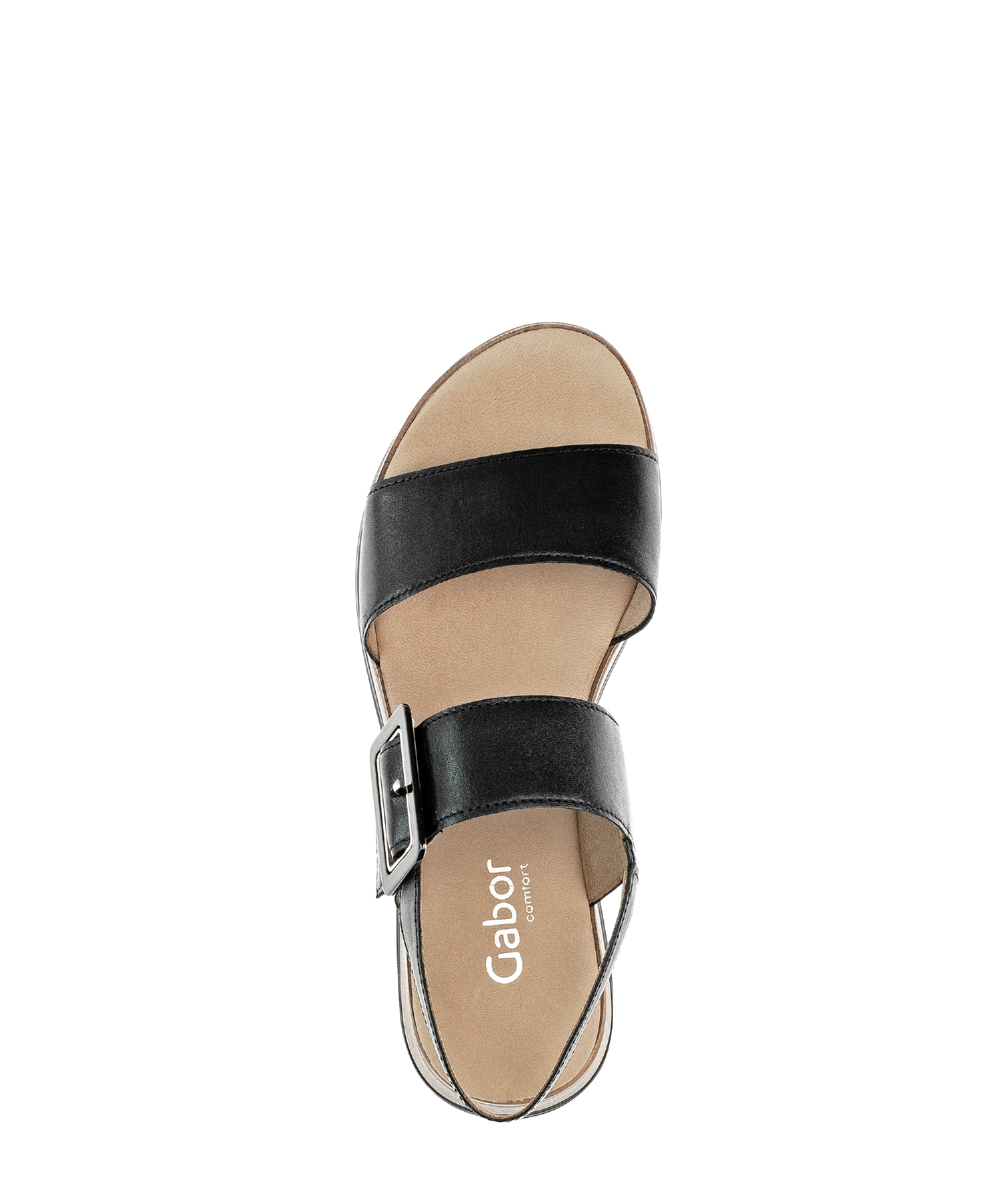 Sandales noires en cuir lisse - Image 3