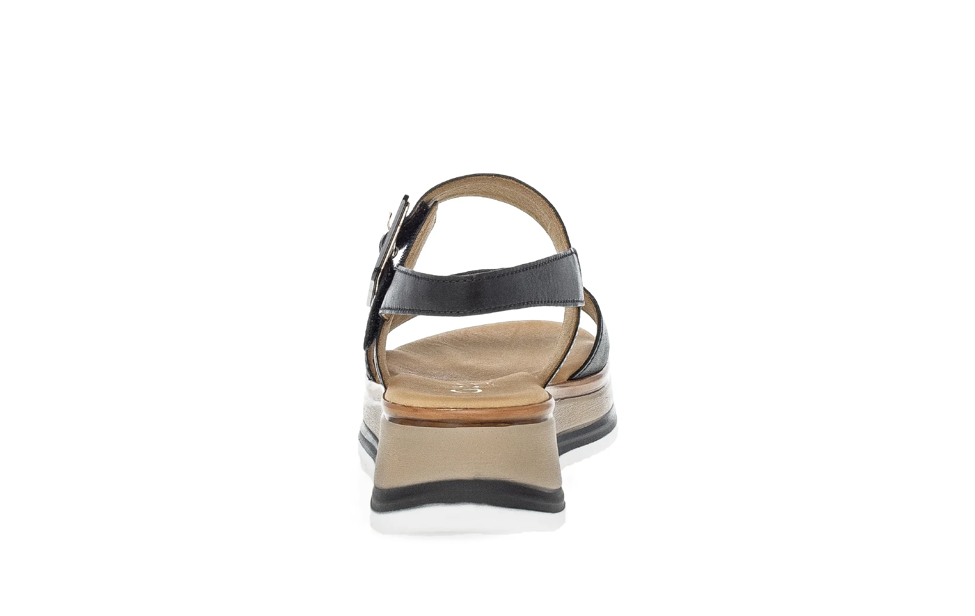Sandales noires en cuir lisse - Image 4