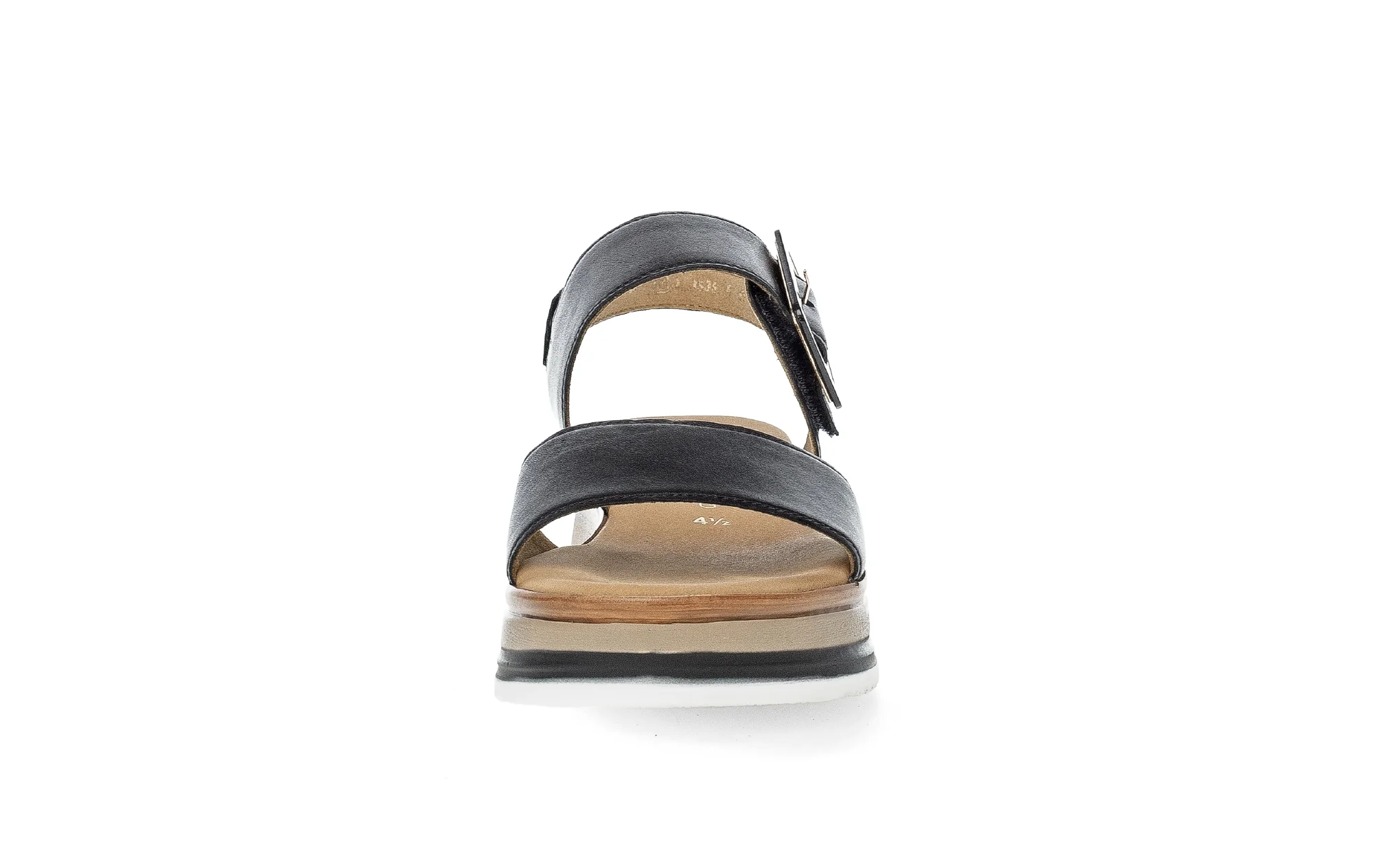 Sandales noires en cuir lisse - Image 5