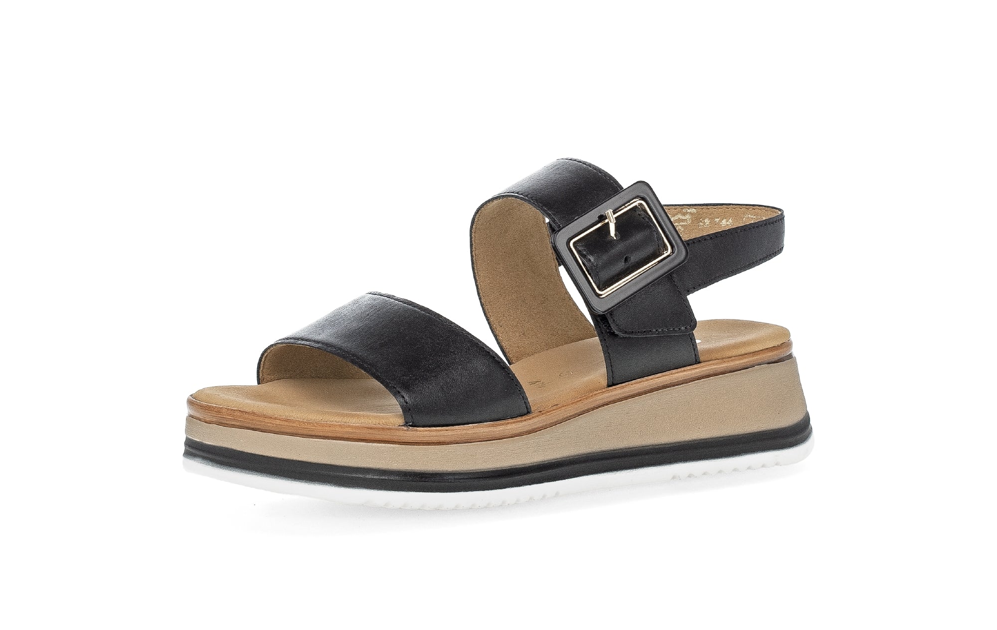 Sandales noires en cuir lisse - Image 6